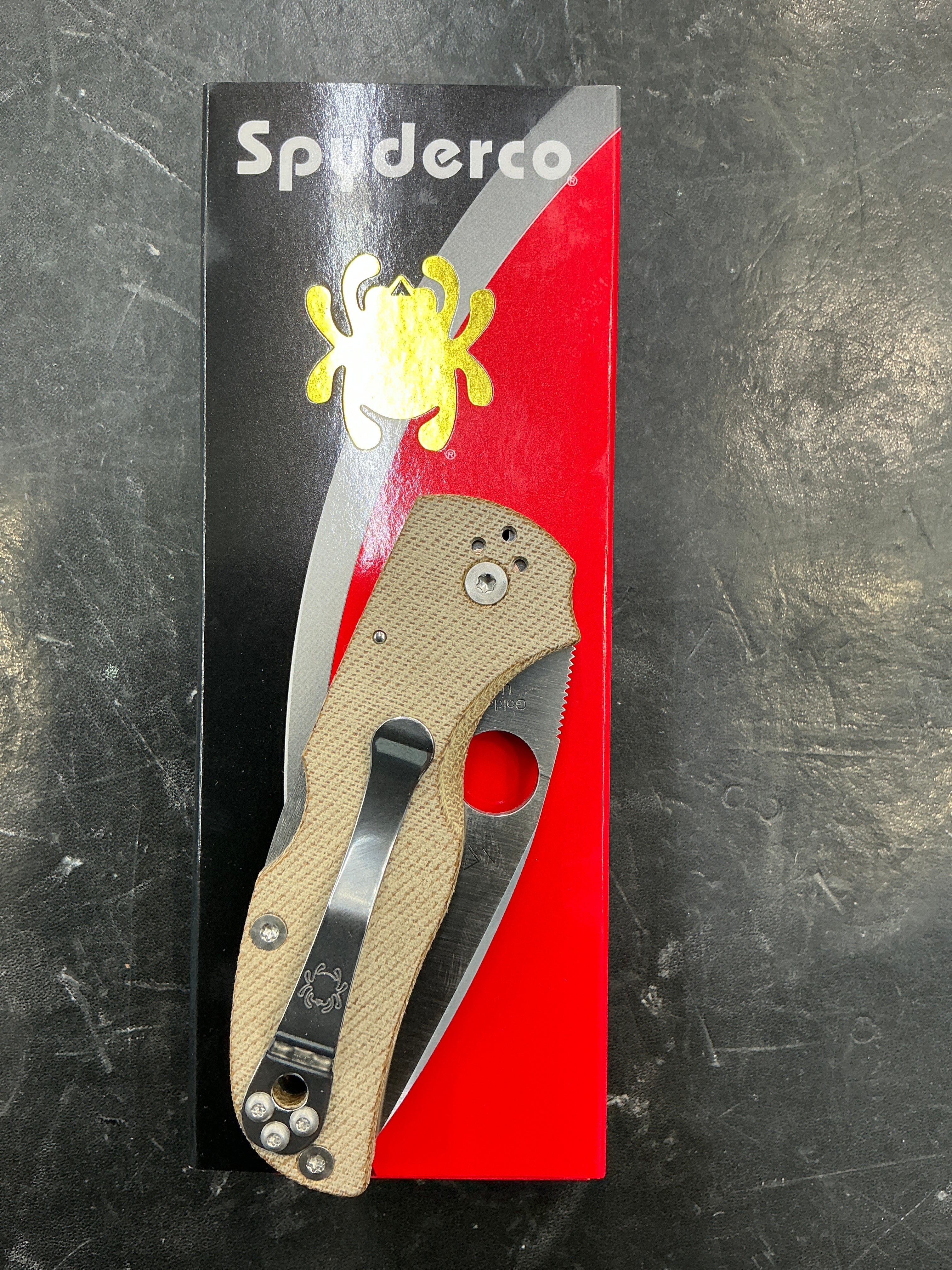 Spyderco Native 5 Brown Canvas Micarta & Cru-wear
