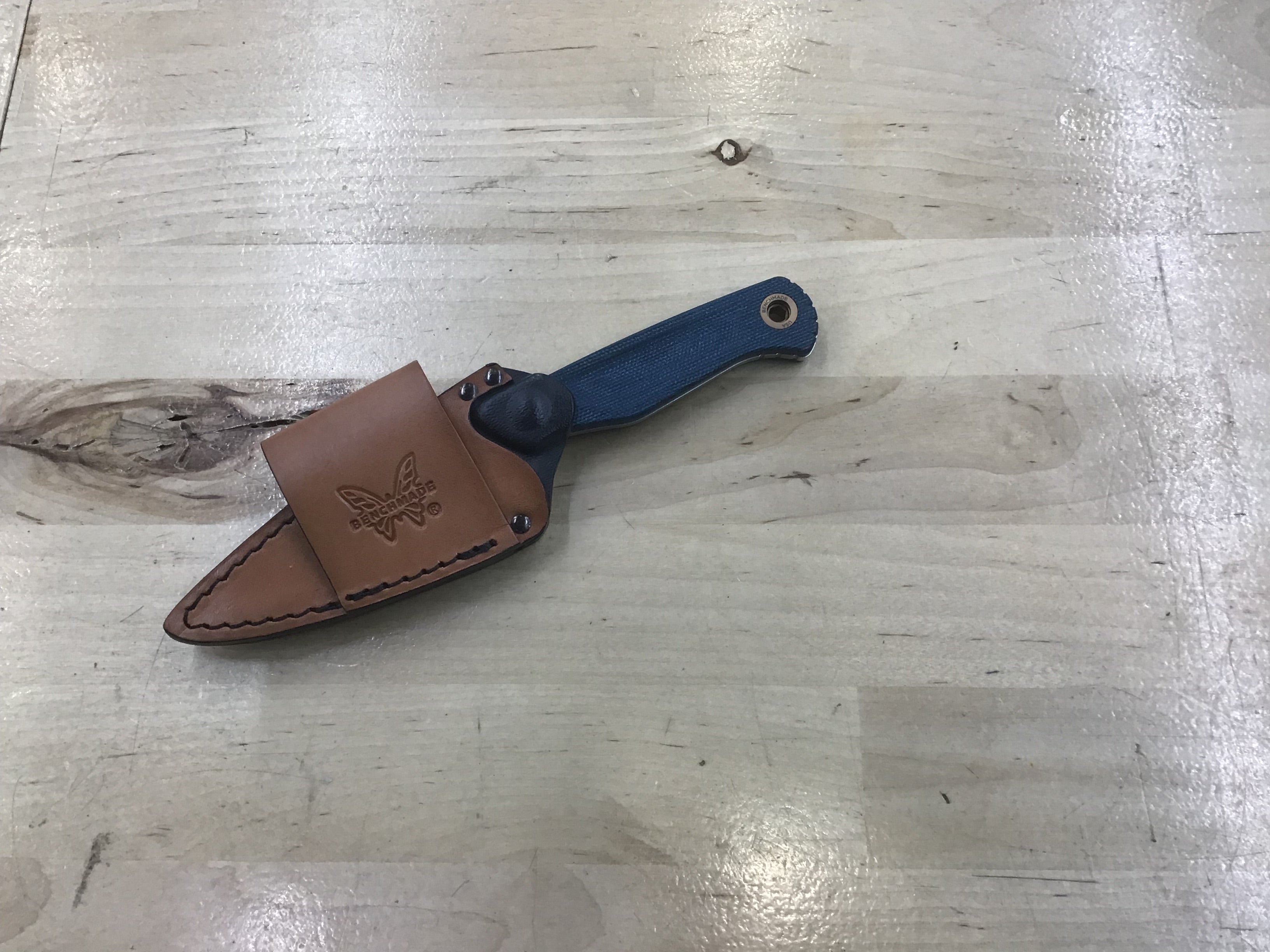Benchmade Dacian Fixed Blade Knife Blue Denim Micarta 203-04
