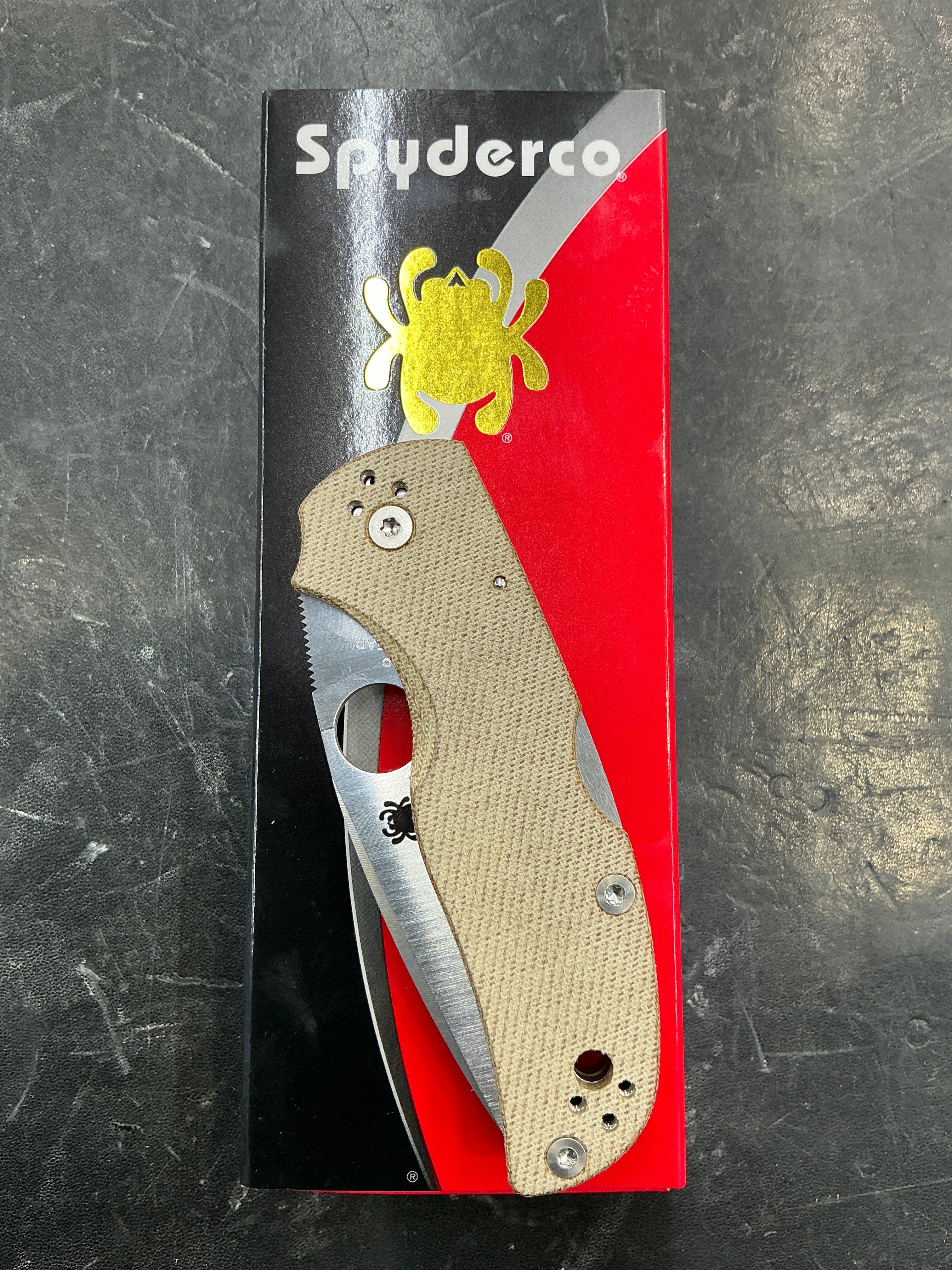 Spyderco Native 5 Brown Canvas Micarta & Cru-wear