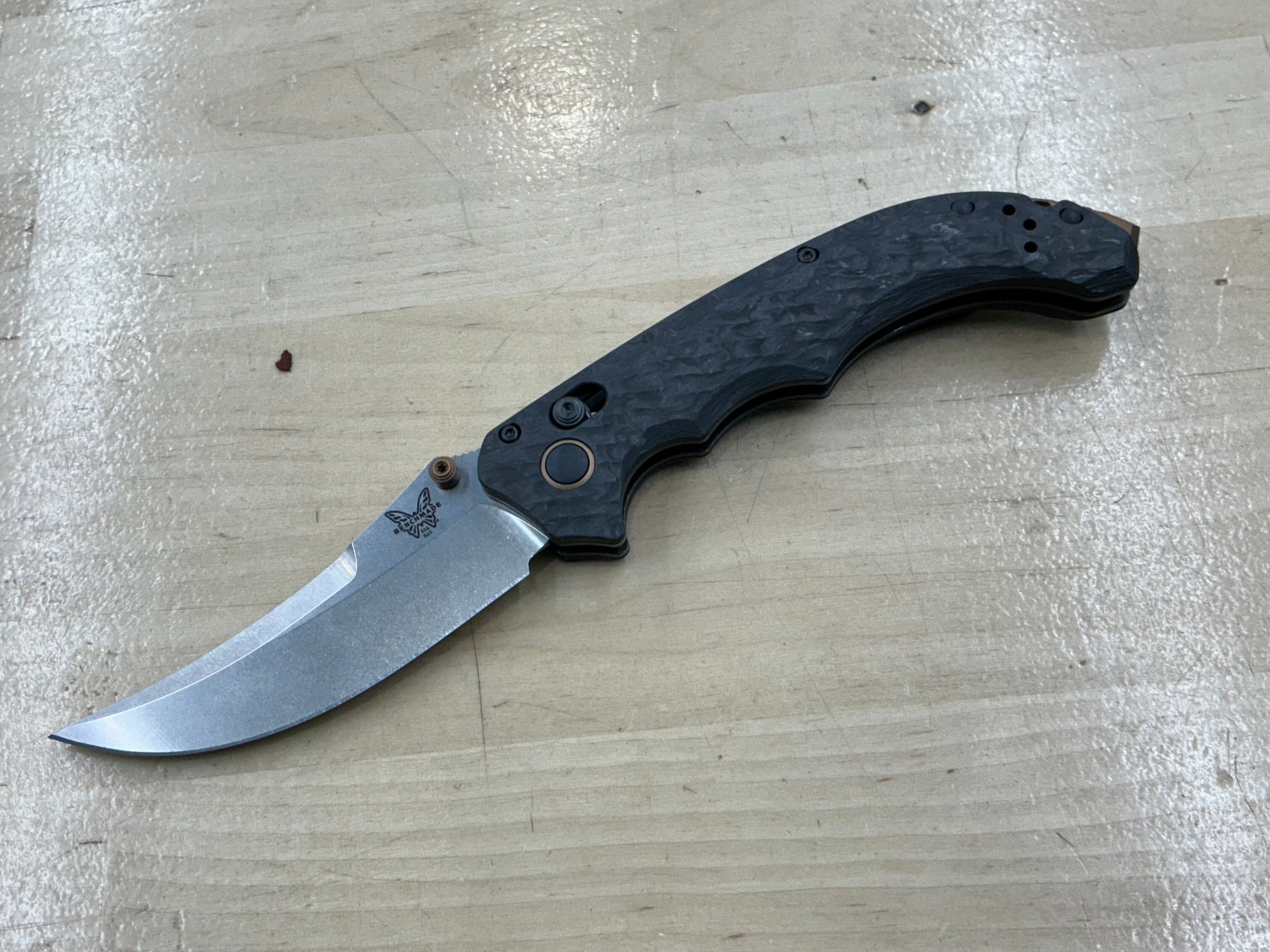 Benchmade Mini Bedlam CPM- S90V Carbon Fiber 865-02