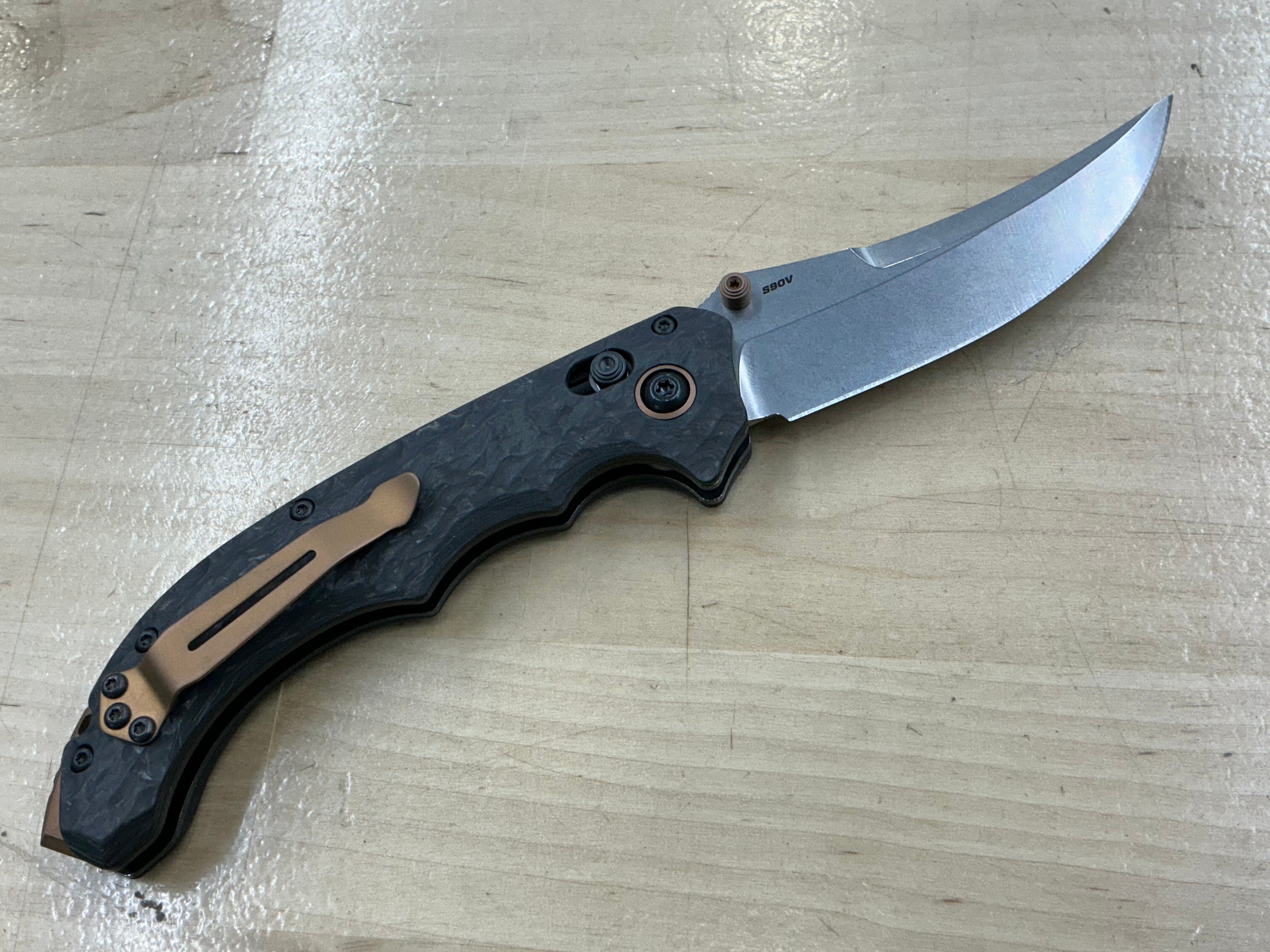 Benchmade Mini Bedlam CPM- S90V Carbon Fiber 865-02