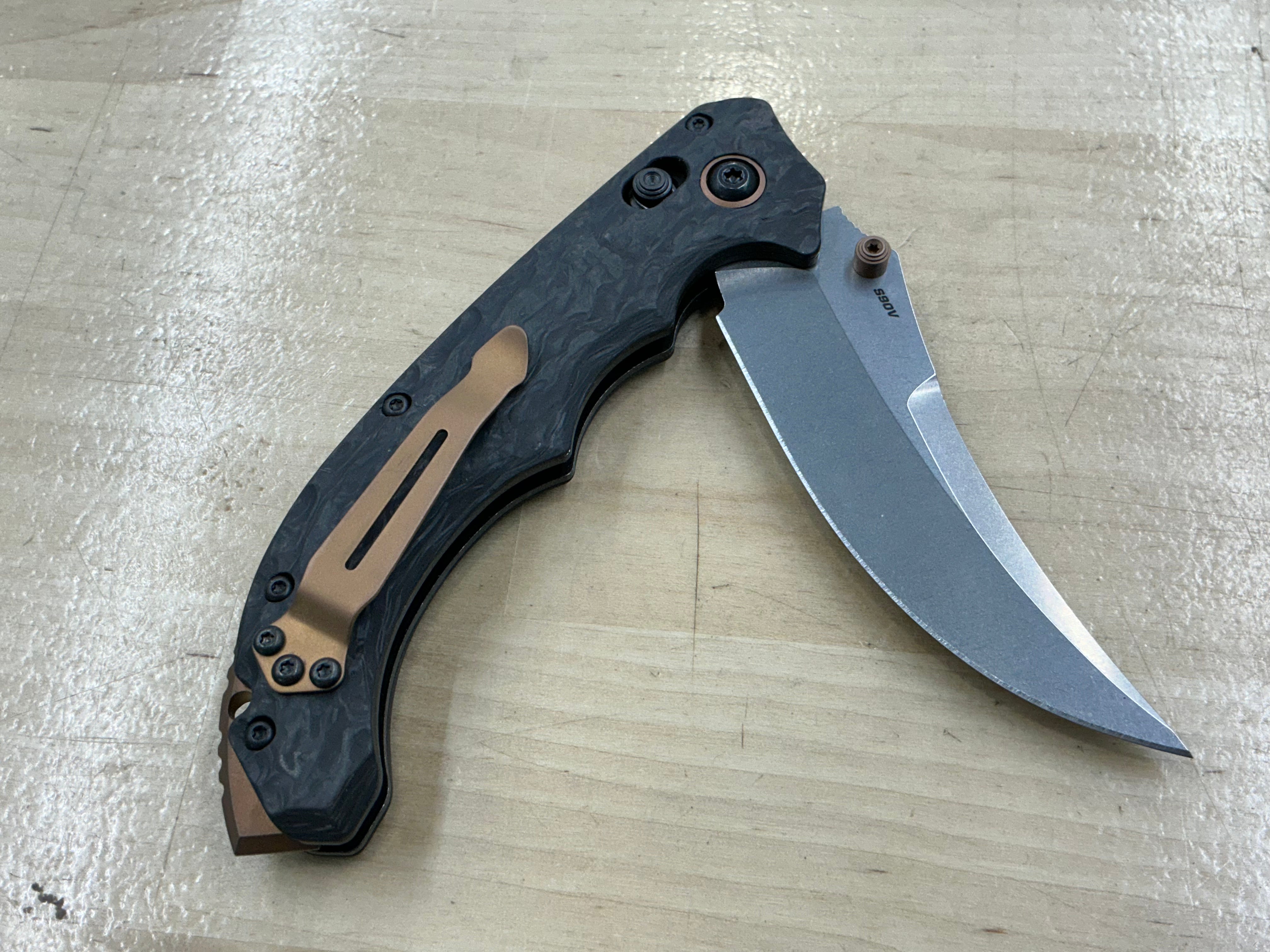 Benchmade Mini Bedlam CPM- S90V Carbon Fiber 865-02