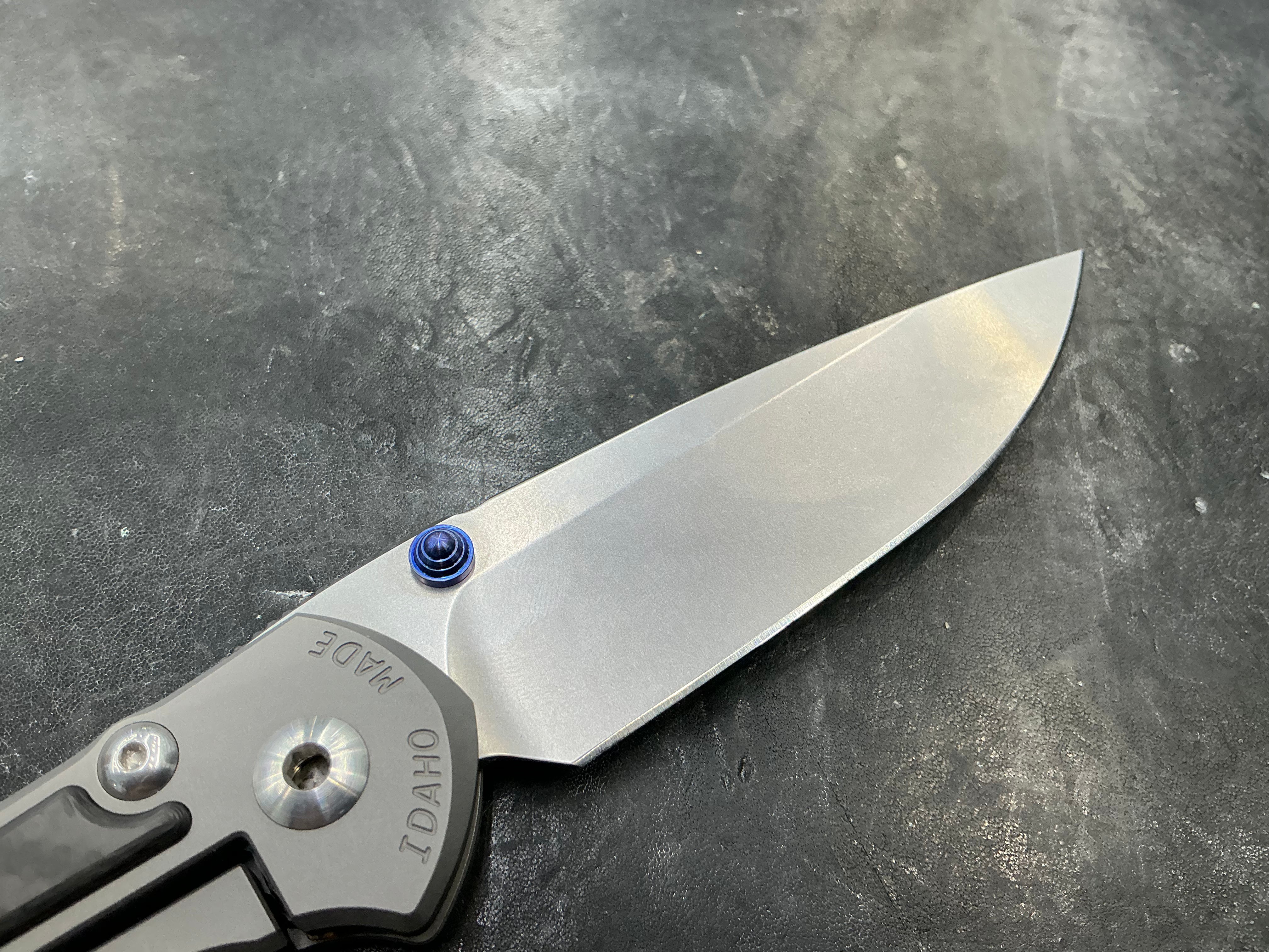 Chris Reeve Knives Large Inkosi Knife Carbon Fiber Inlays (3.5" Stonewash)
