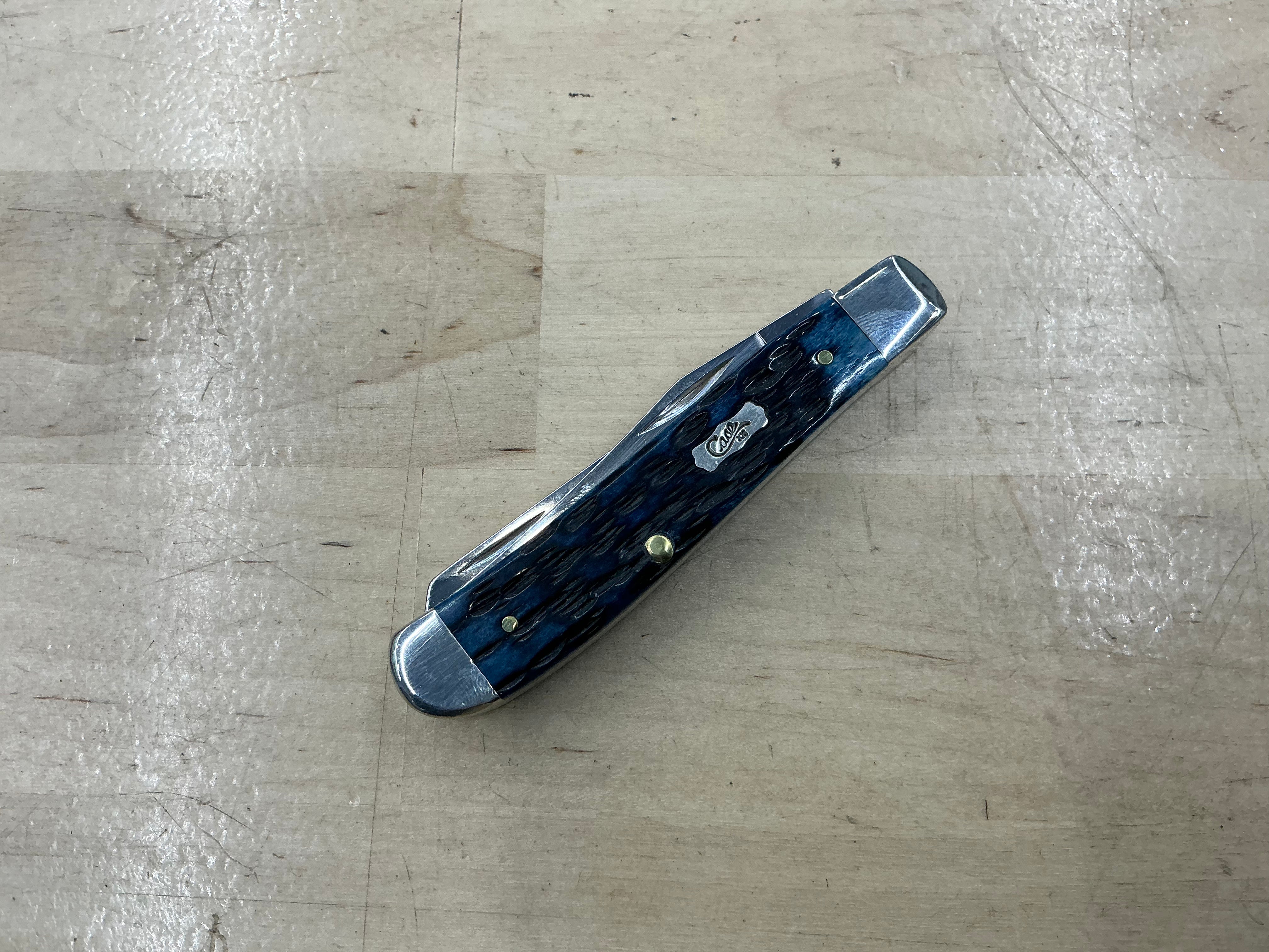 Case Pocket Worn Mediterranean Bone Peach Seed Jig Mini Trapper - 51852