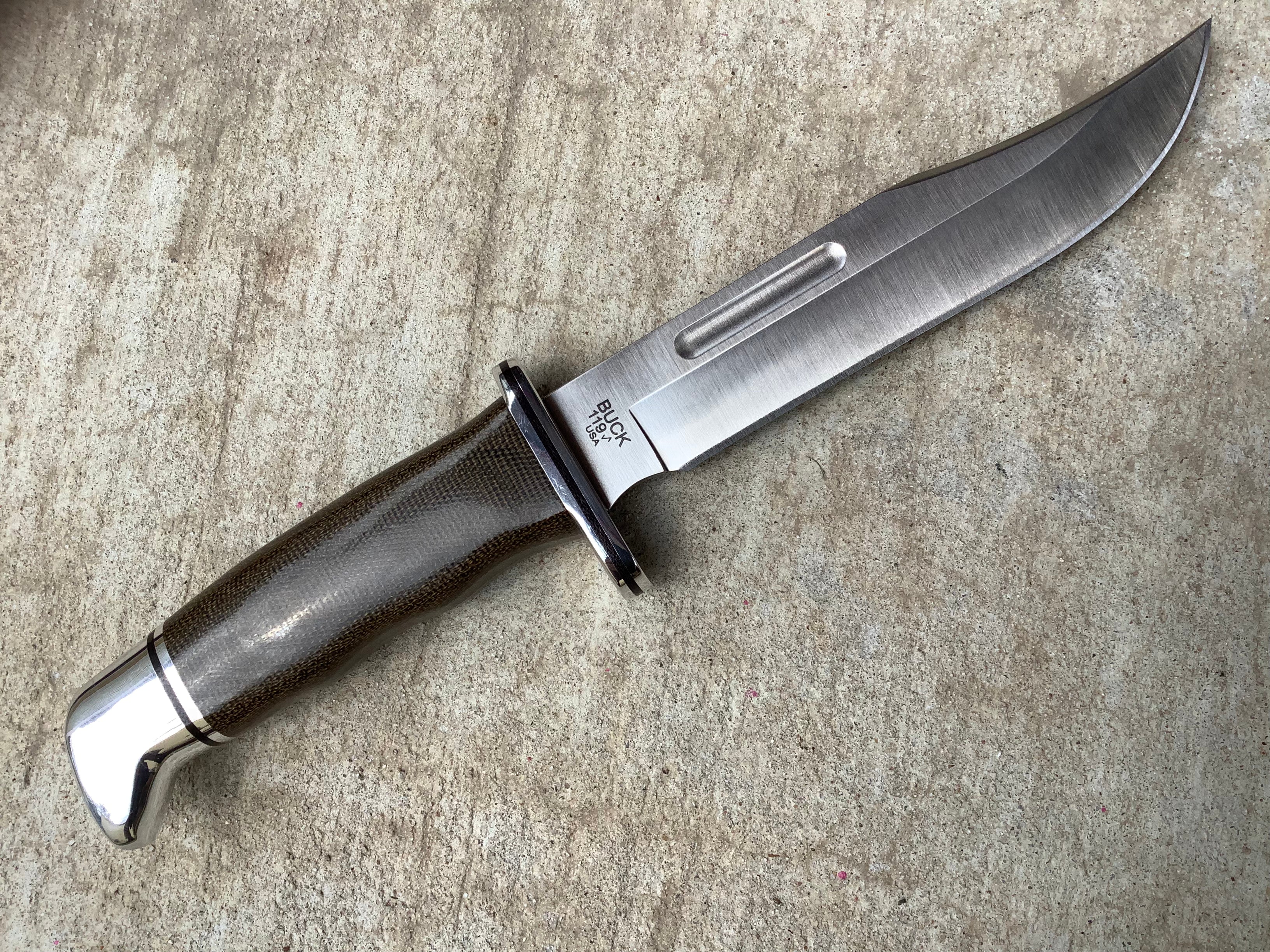 Couteau à lame fixe Buck 119 Special® PRO CPM S35VN Micarta vert