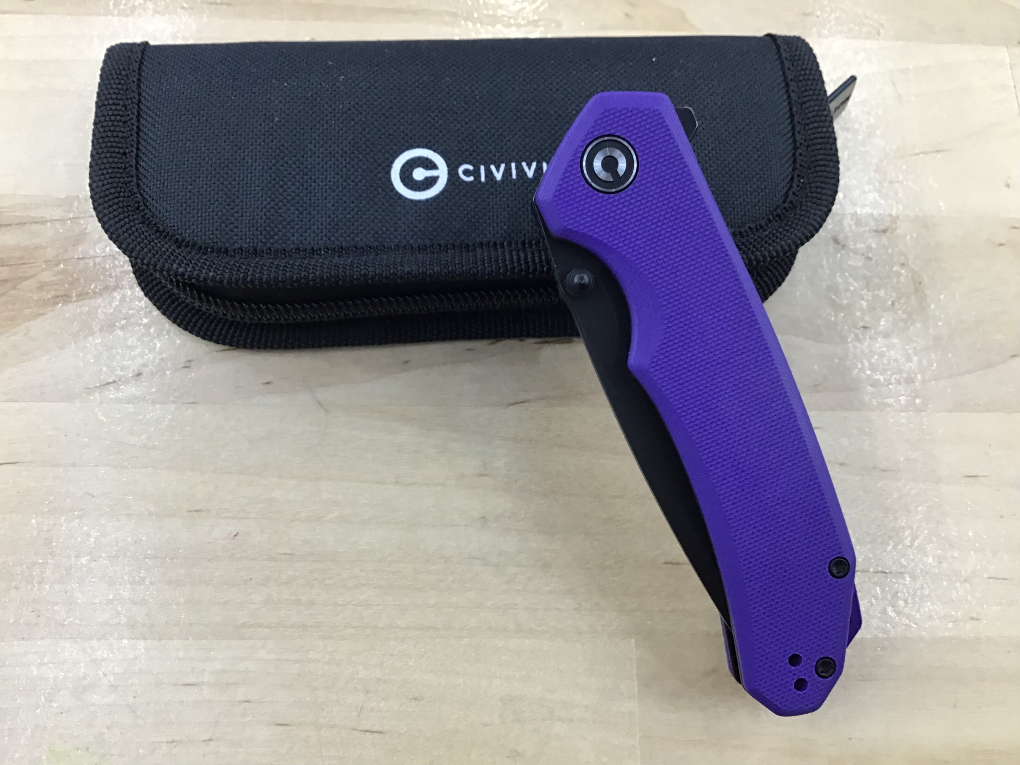 Lame Tanto D2 CIVIVI Brazen Purple G10 noire