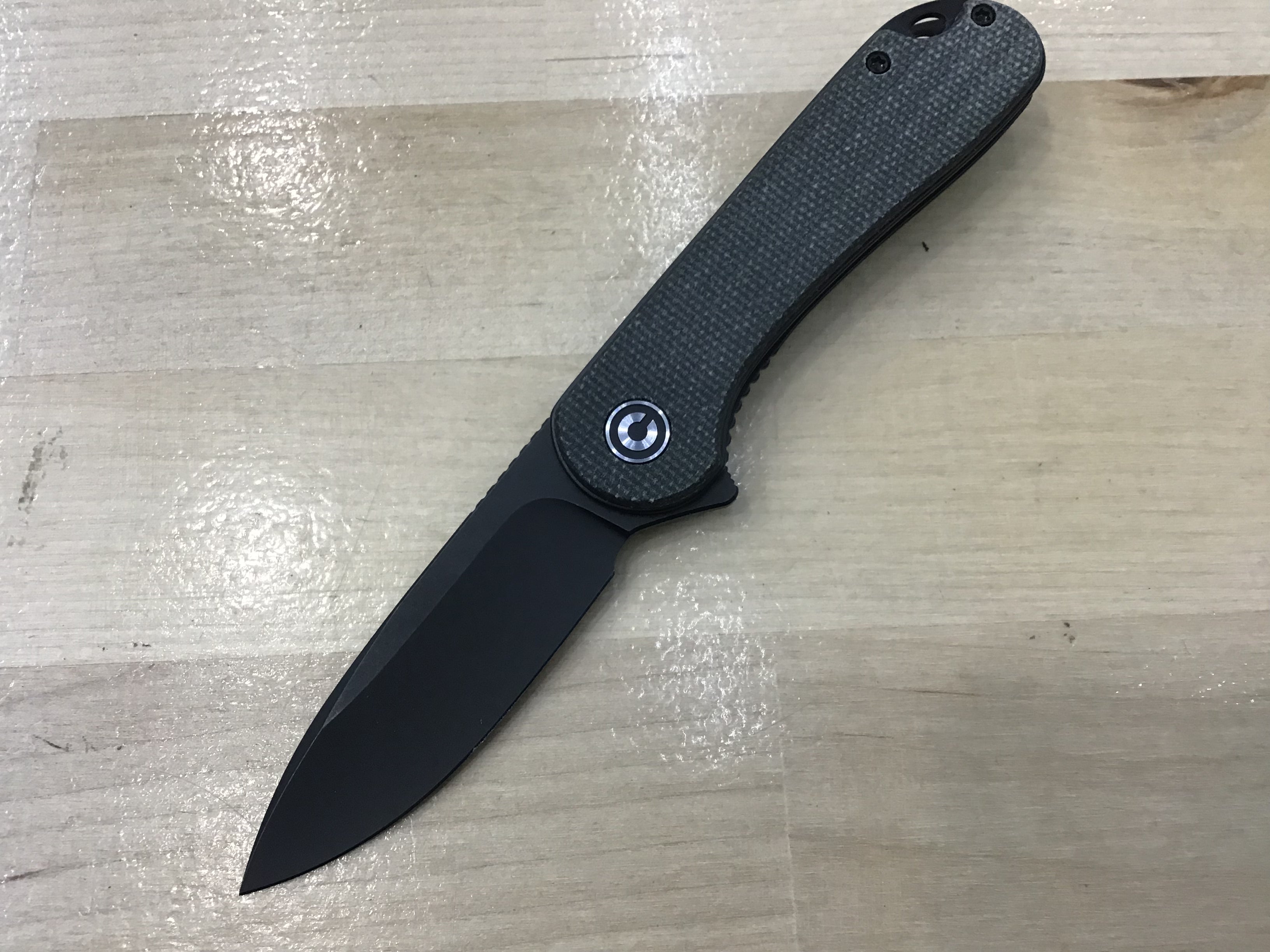 Elementum Dark Green Micarta Black Blade C907Z