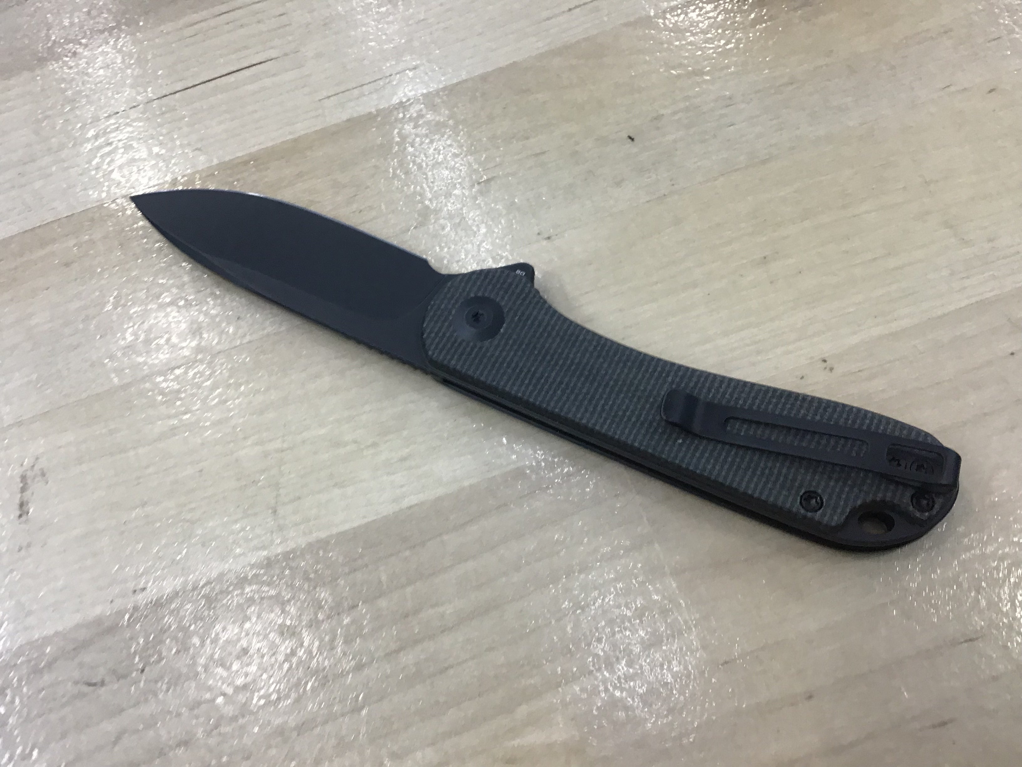 Elementum Dark Green Micarta Black Blade C907Z