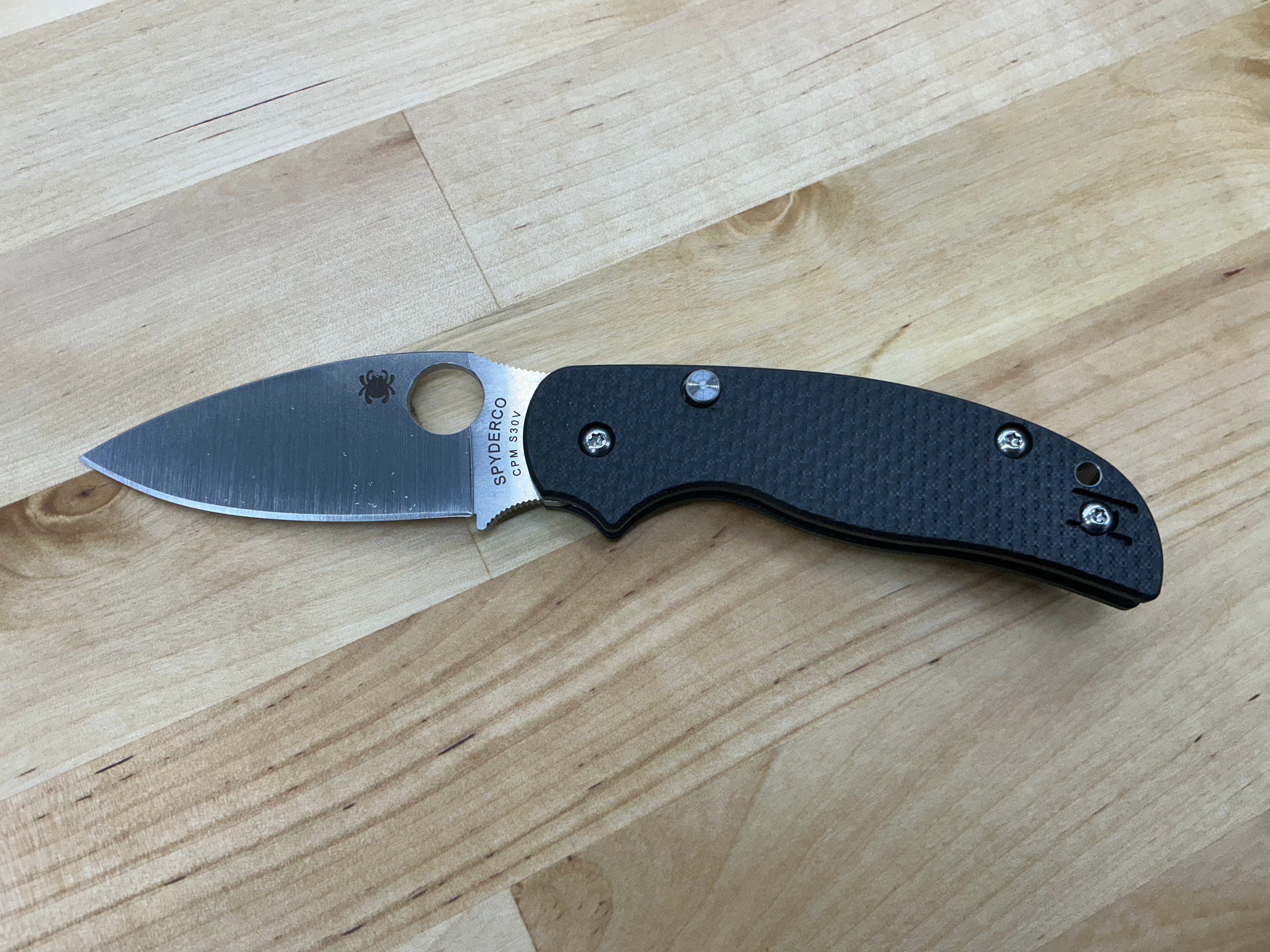 Spyderco Sage 6 Button-Release Compression Lock Knife CF/G-10 Laminate