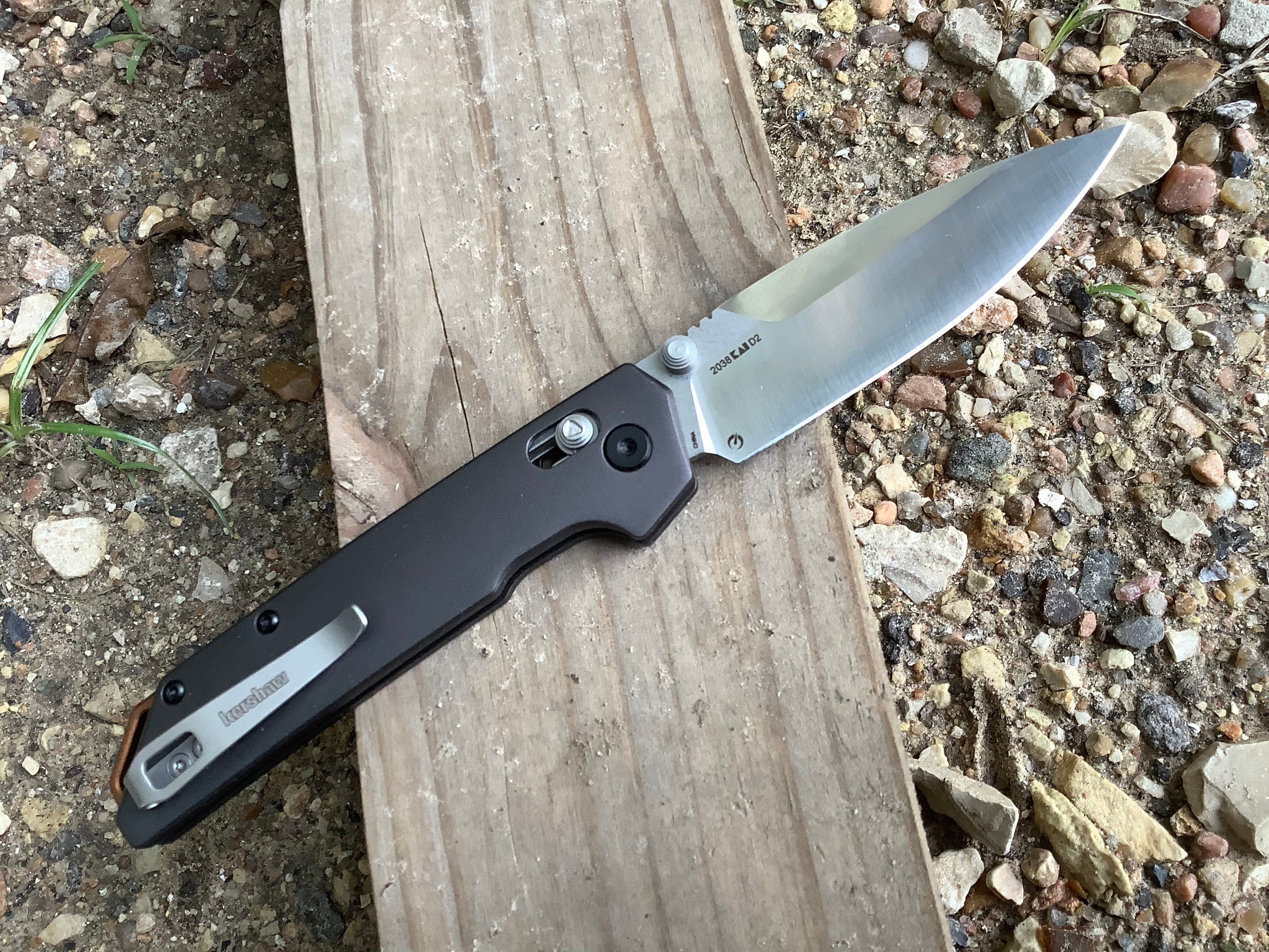 Kershaw Knives: Iridium - Gray Anodized Aluminum - D2 Tool Steel