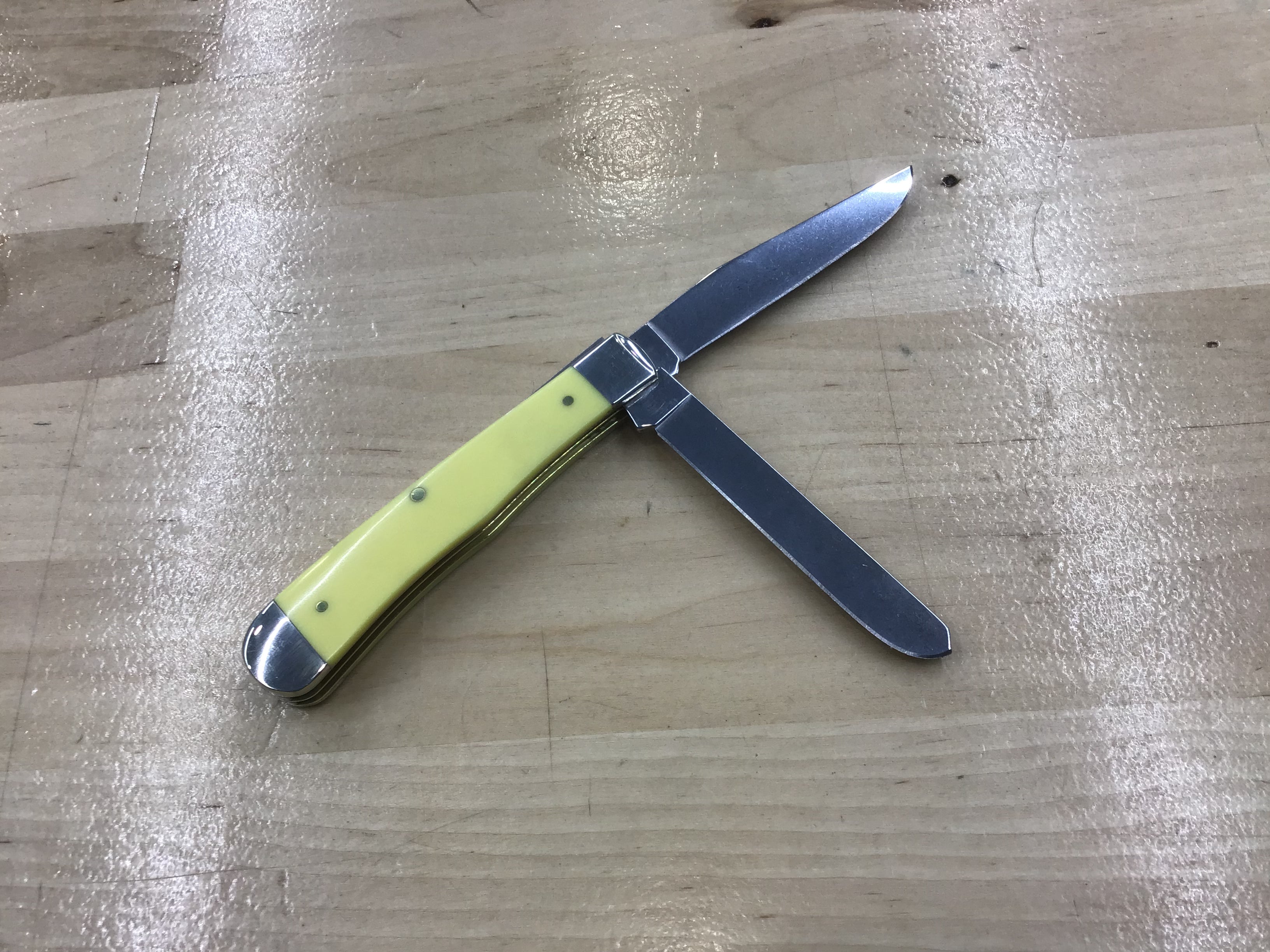 Case Trapper Knife 4.25" Yellow