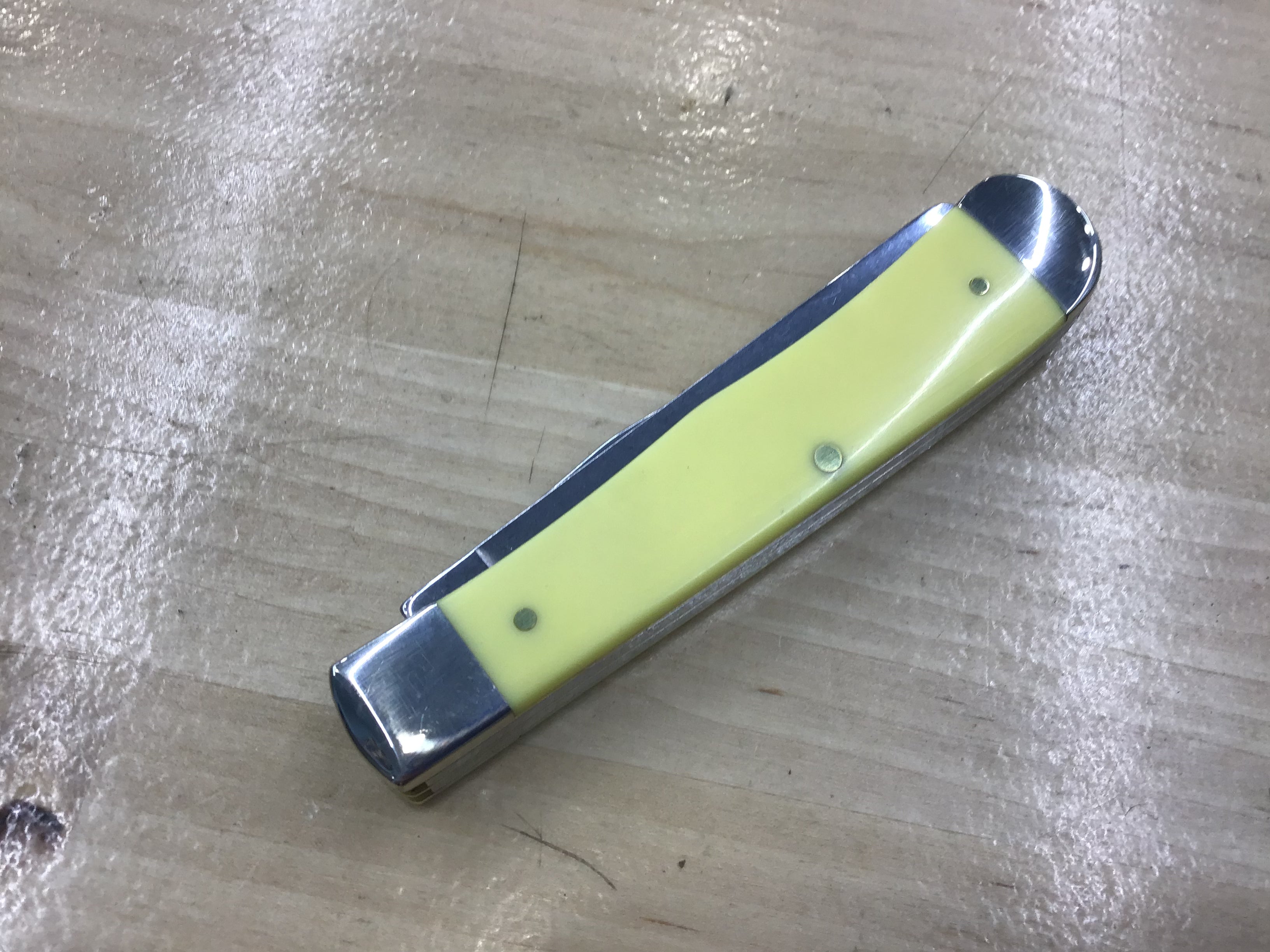 Case Trapper Knife 4.25" Yellow