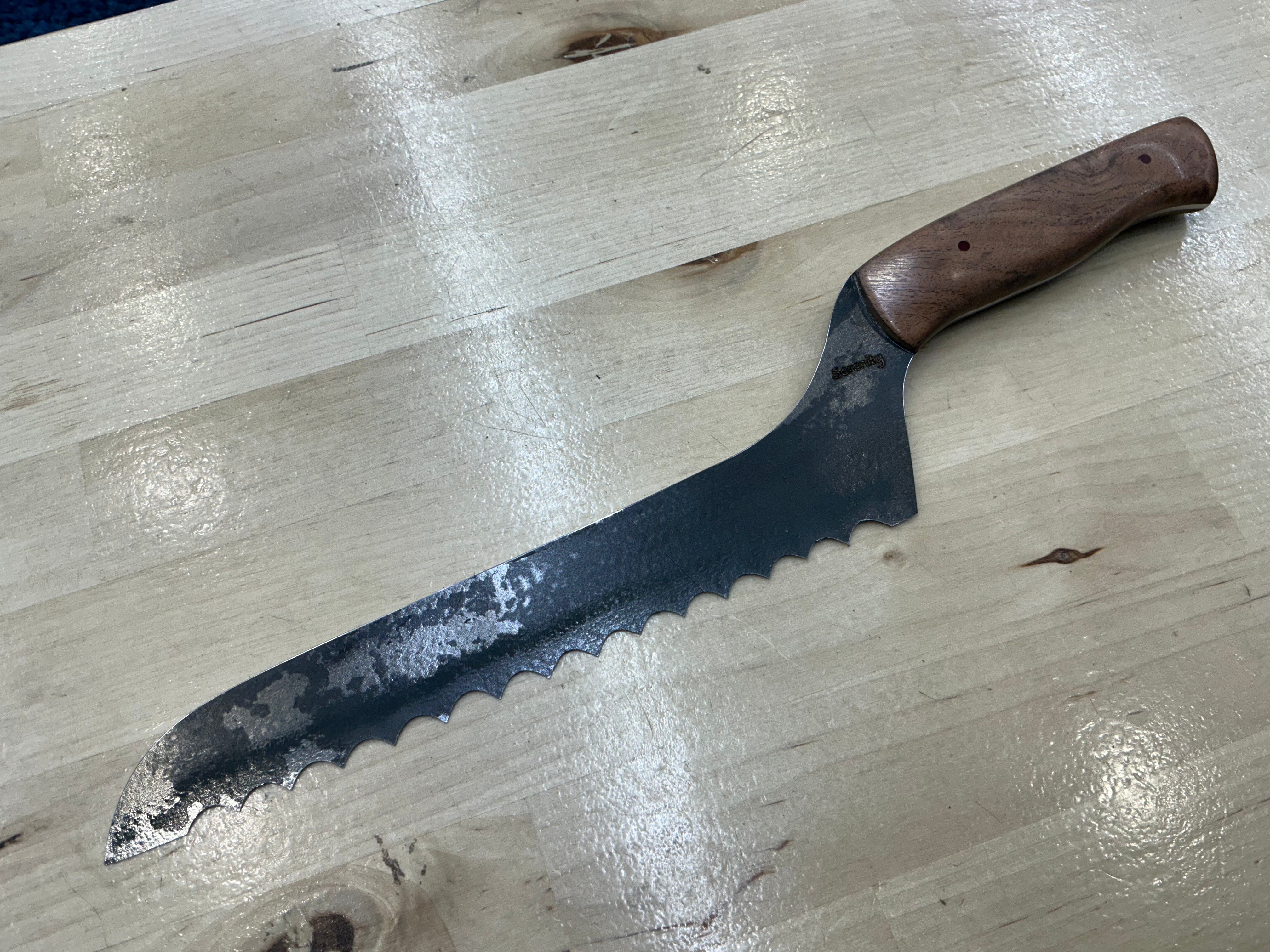 Short Bread Knife - CPM154 - Mesquite Handle