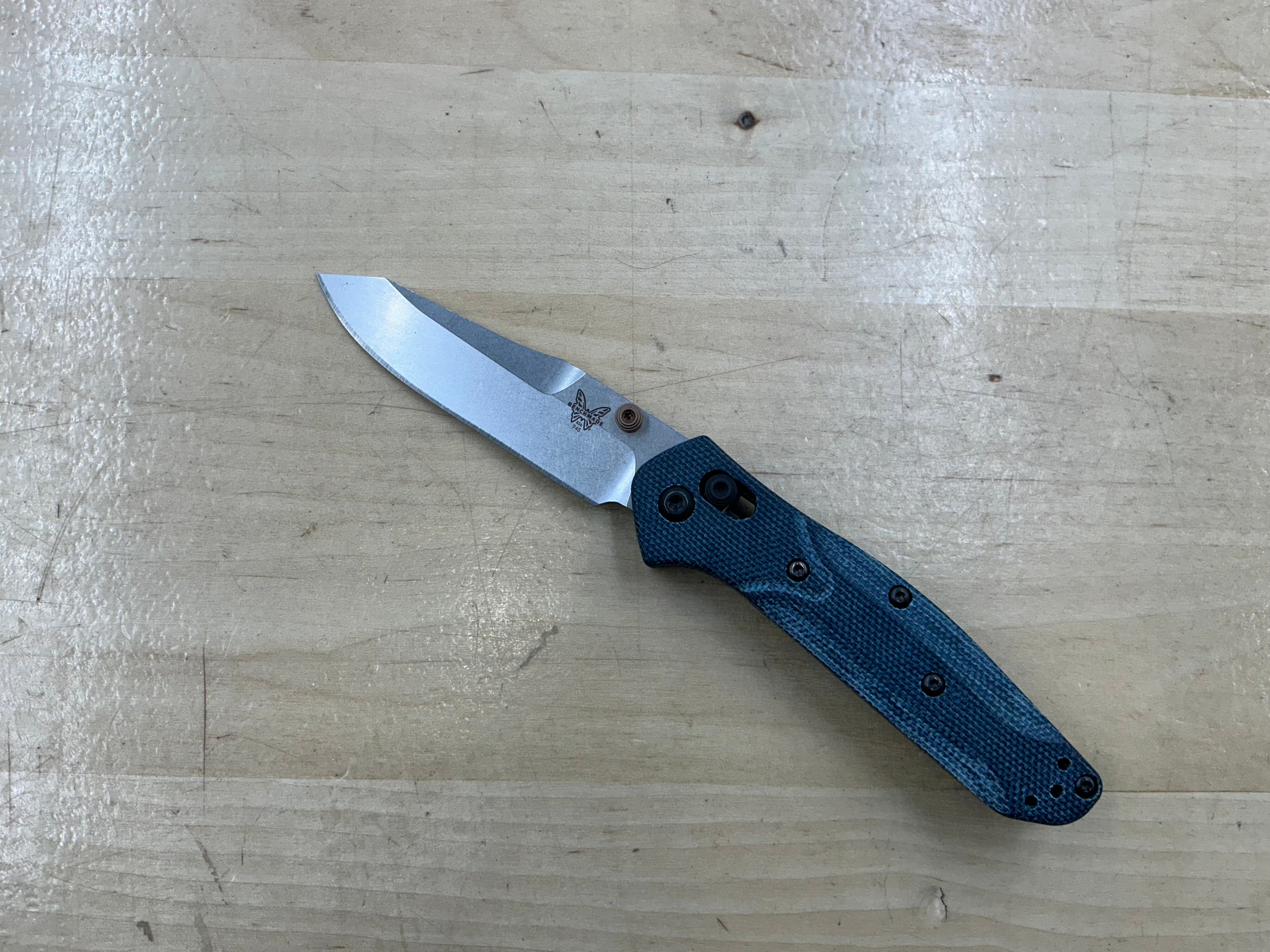 Benchmade Mini Osborne AXIS Lock Knife Denim Micarta