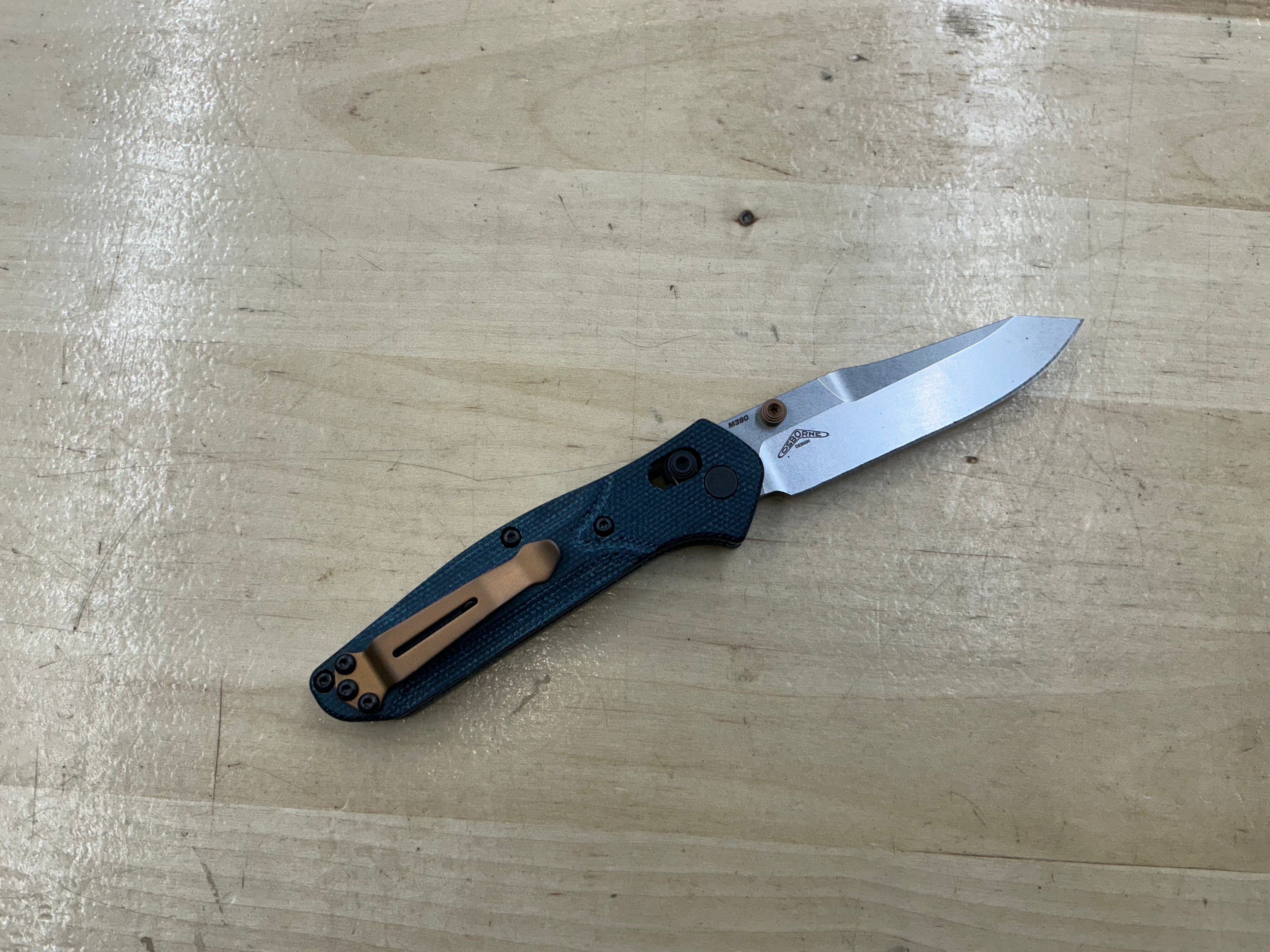 Benchmade Mini Osborne AXIS Lock Knife Denim Micarta