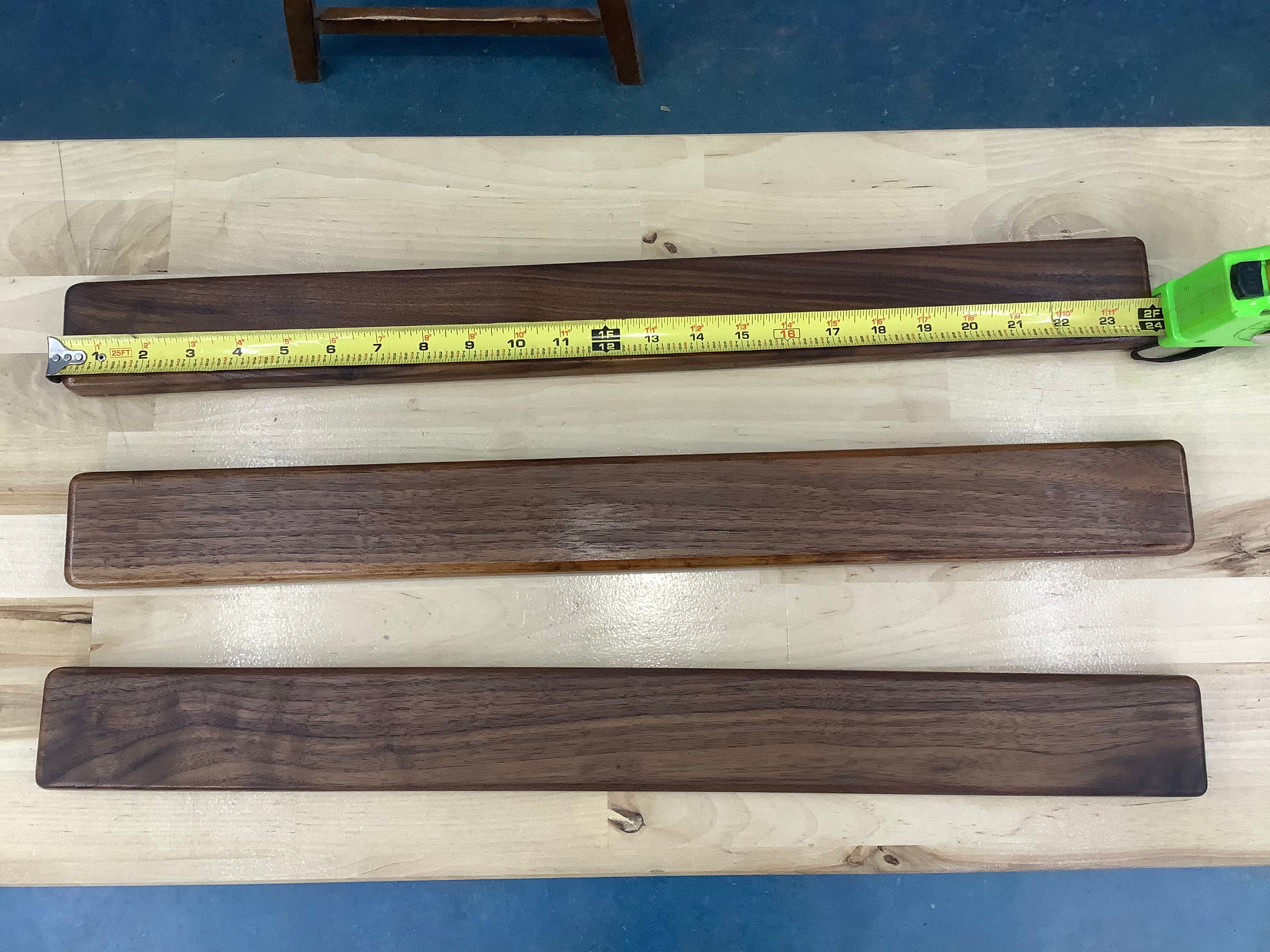 USED Small Walnut Magnetic Knife Rack 24” Long x 2.5” Wide