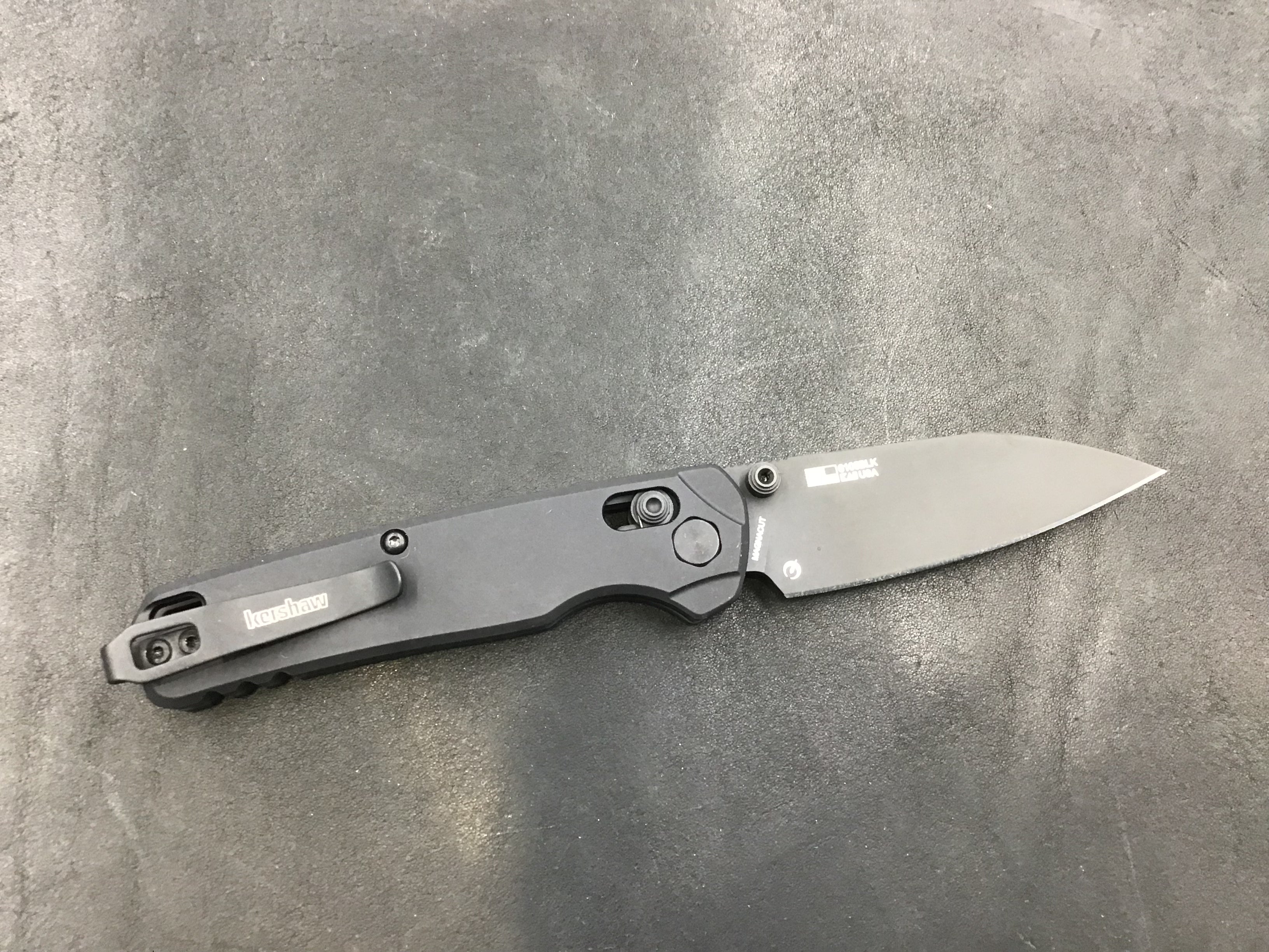 Couteau Kershaw Bel Air MagnaCut DuraLock en aluminium noir 