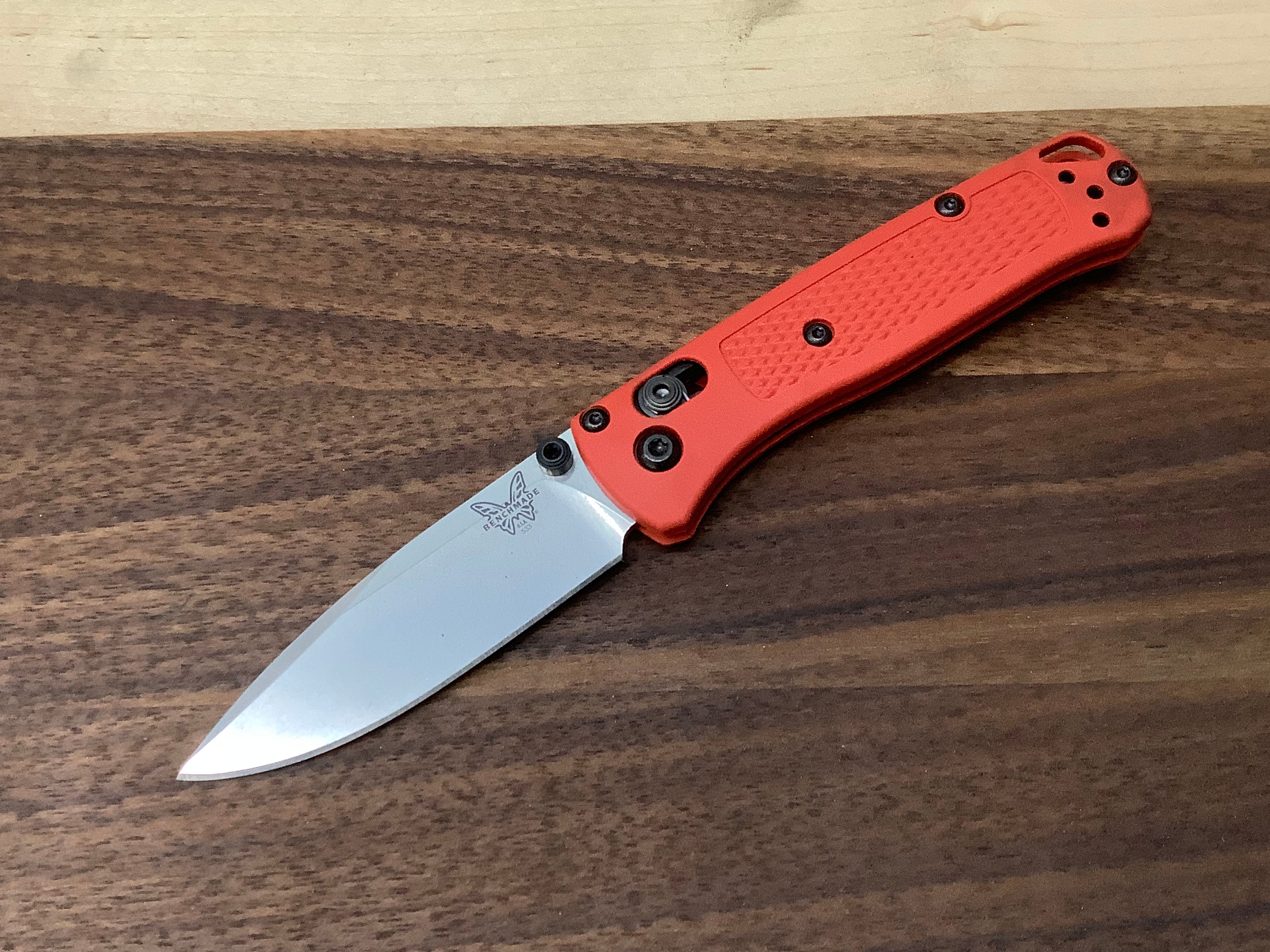 Benchmade Mini Bugout Sedona Red Grivory & Satin CPM-S30V  533-04