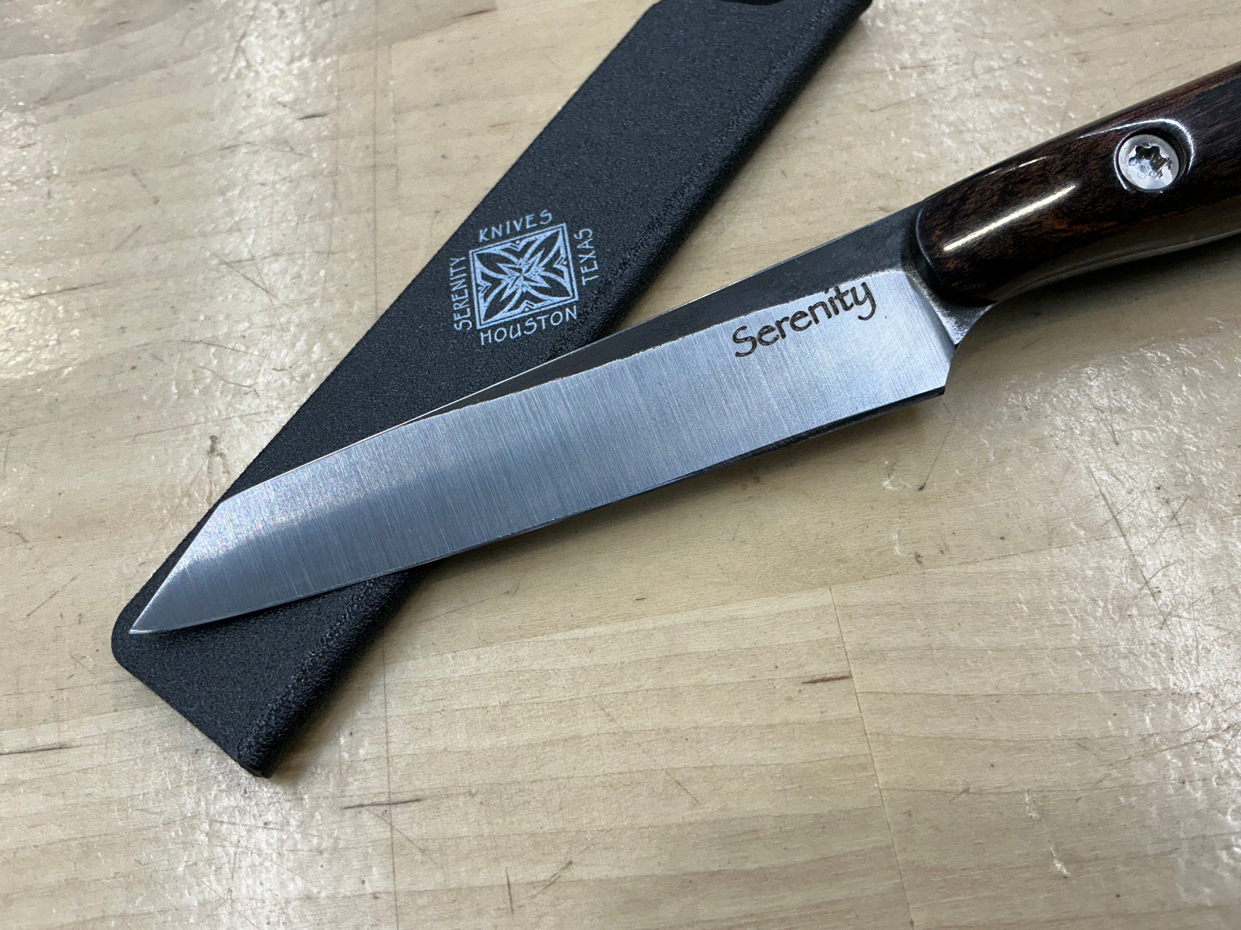 Short Walnut Paring Knife - CPM154 - Liberty Wood Handle