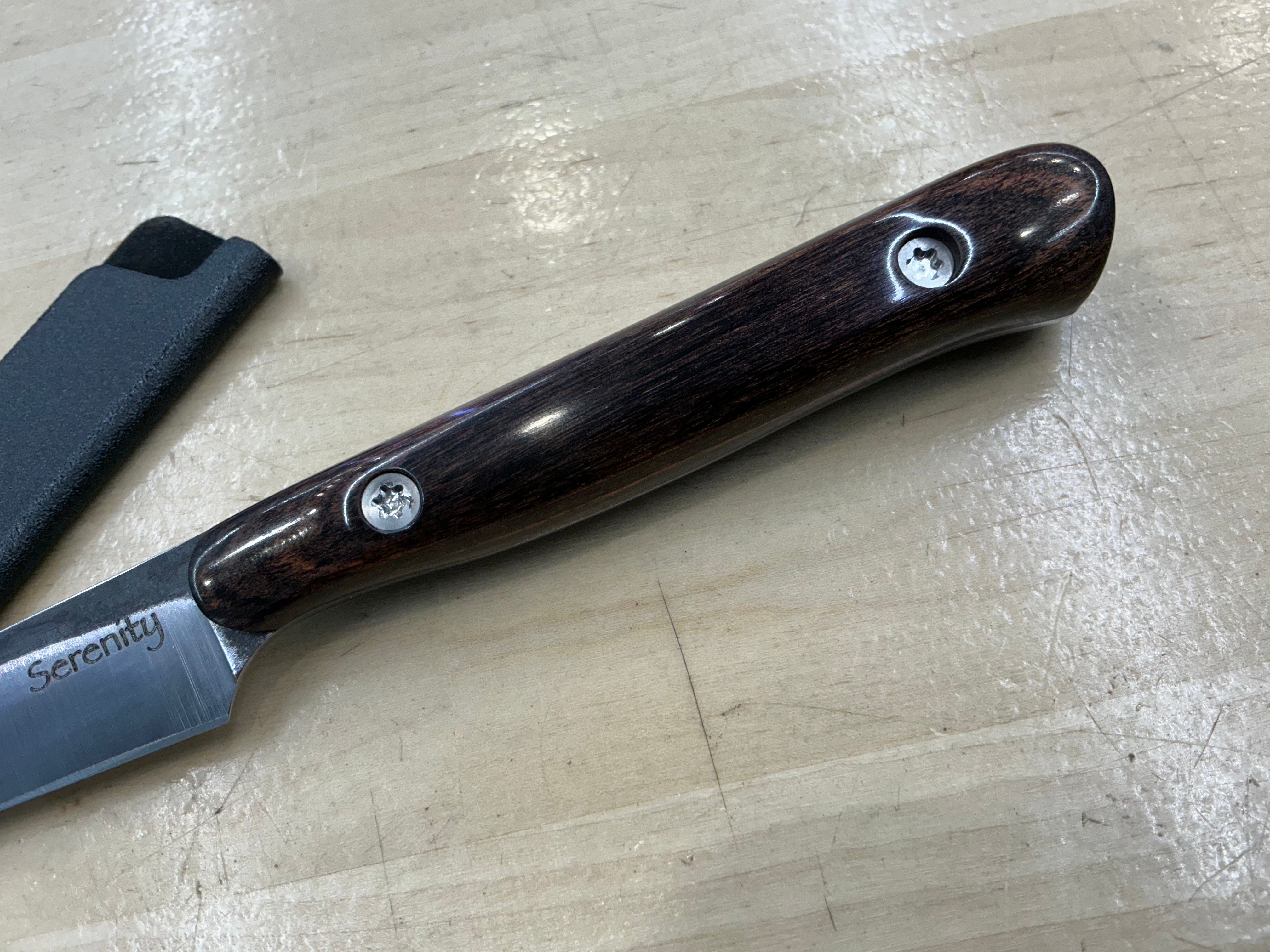 Short Walnut Paring Knife - CPM154 - Liberty Wood Handle