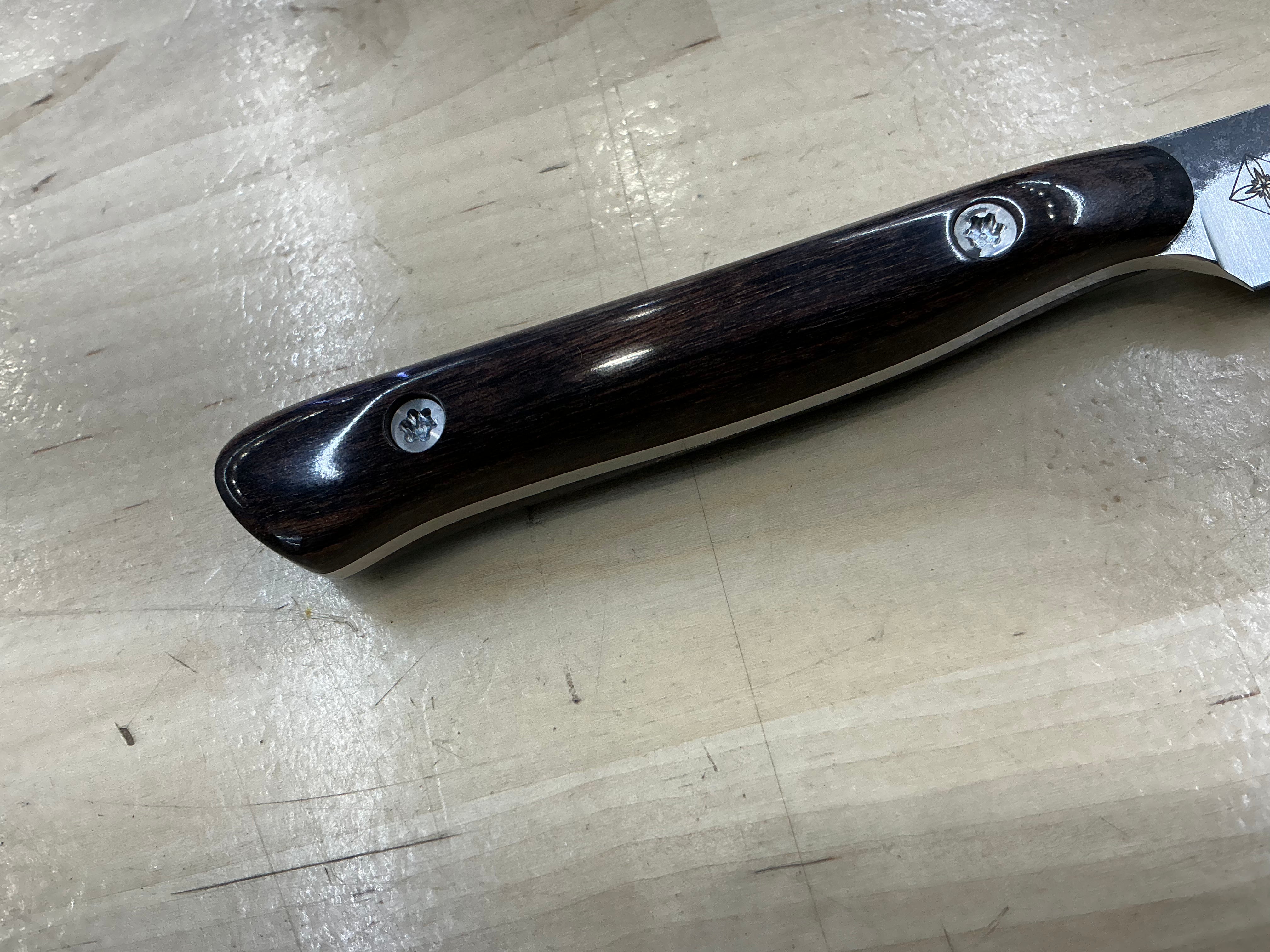 Short Walnut Paring Knife - CPM154 - Liberty Wood Handle
