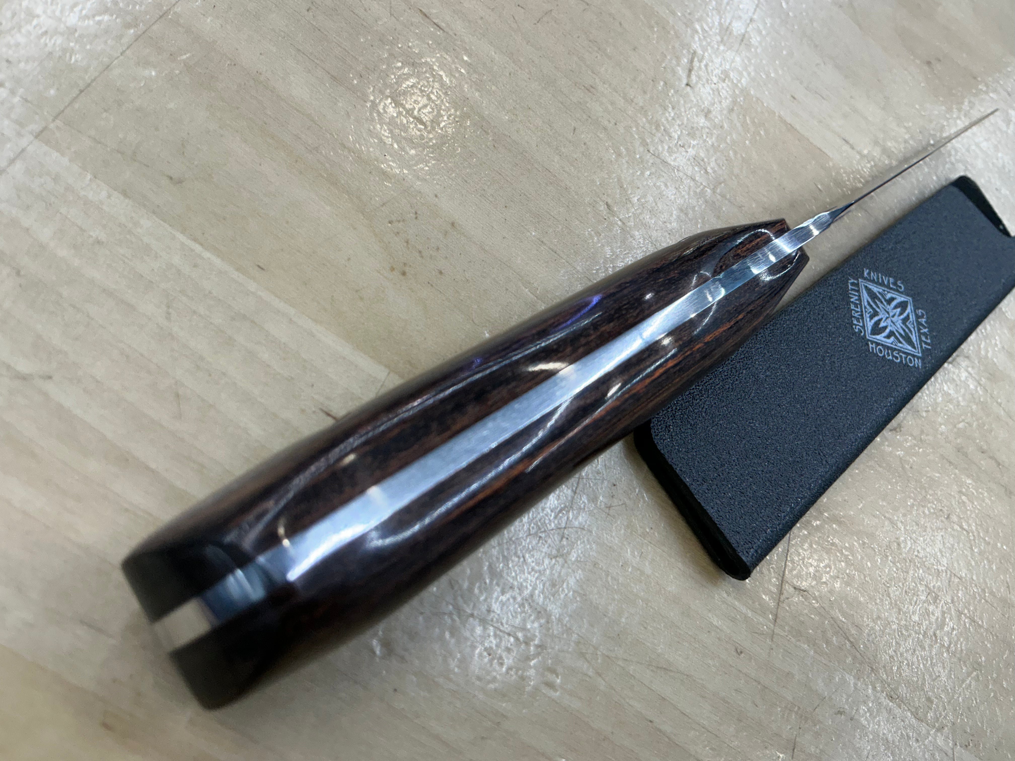 Short Walnut Paring Knife - CPM154 - Liberty Wood Handle