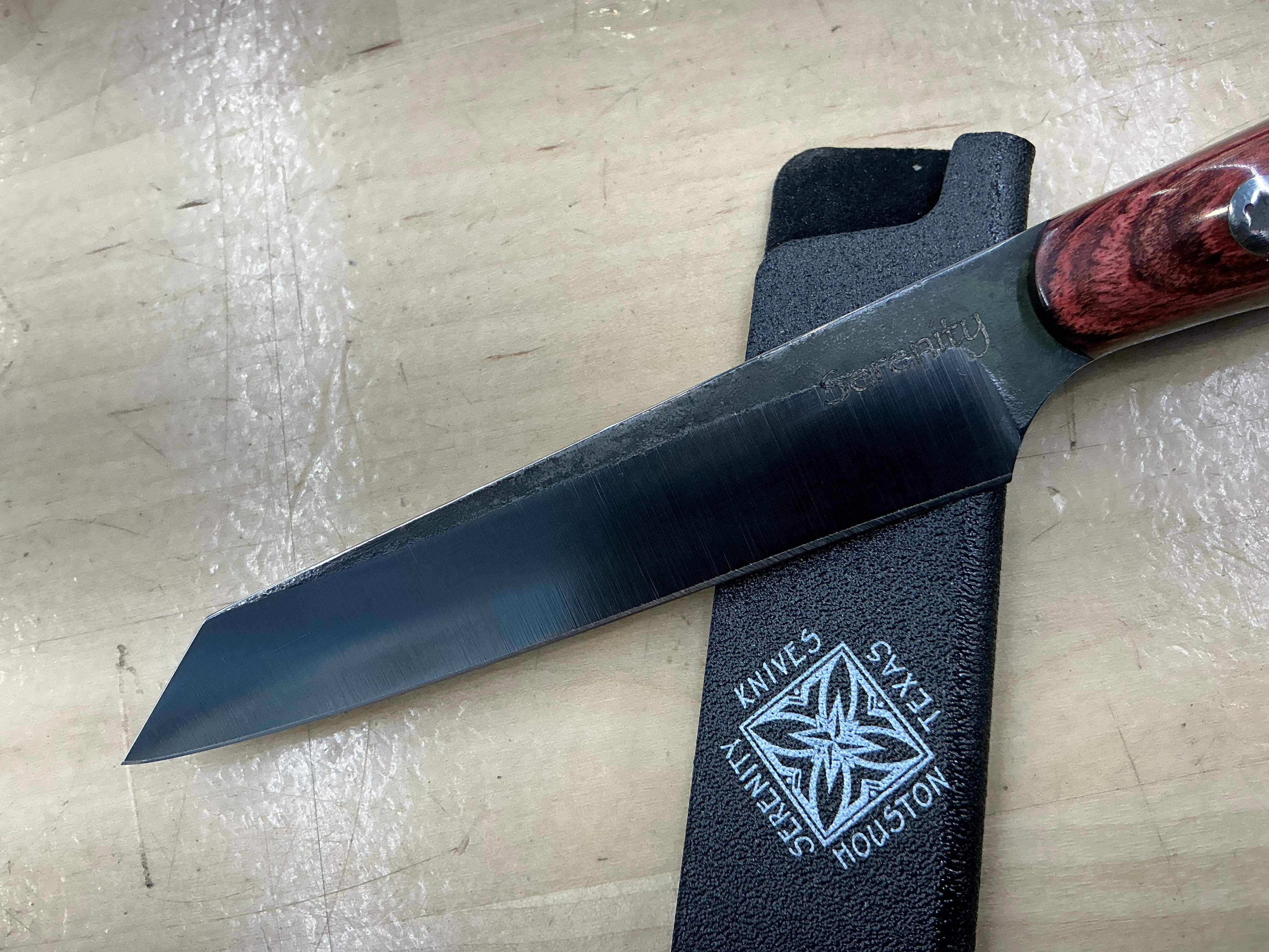 Rosewood Short Paring Knife - CPM154 - Liberty Wood Handle