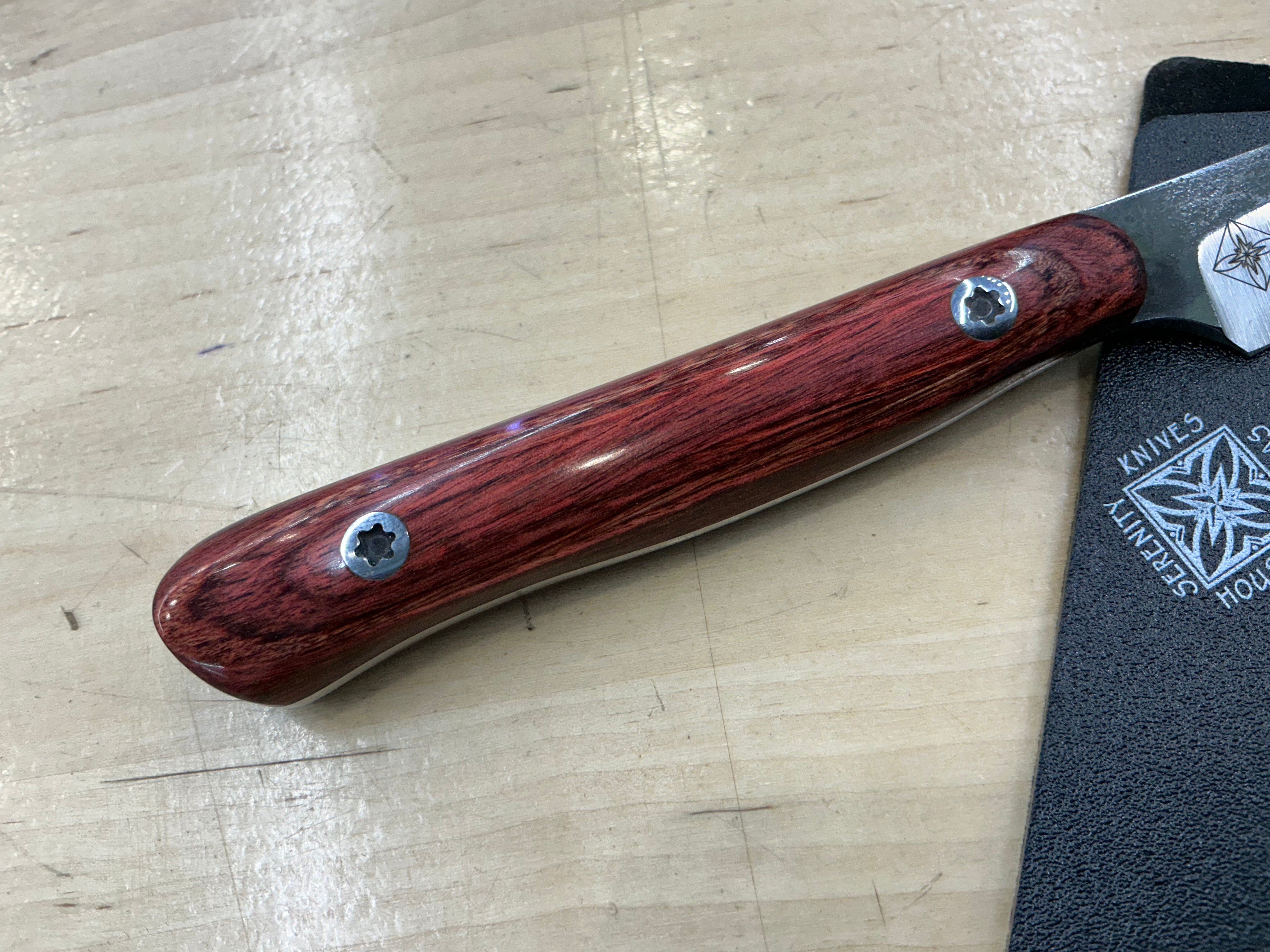 Rosewood Short Paring Knife - CPM154 - Liberty Wood Handle