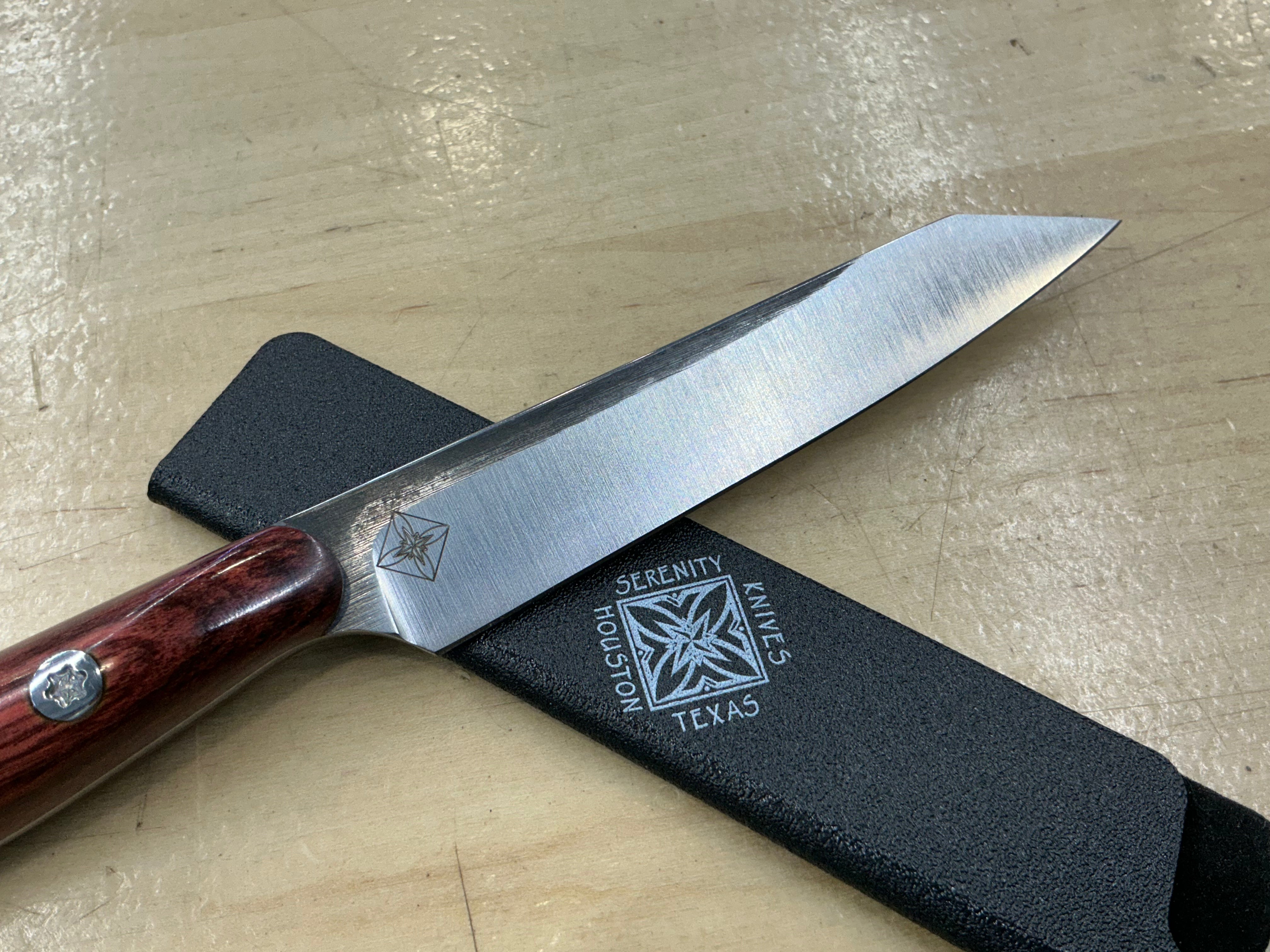 Rosewood Short Paring Knife - CPM154 - Liberty Wood Handle