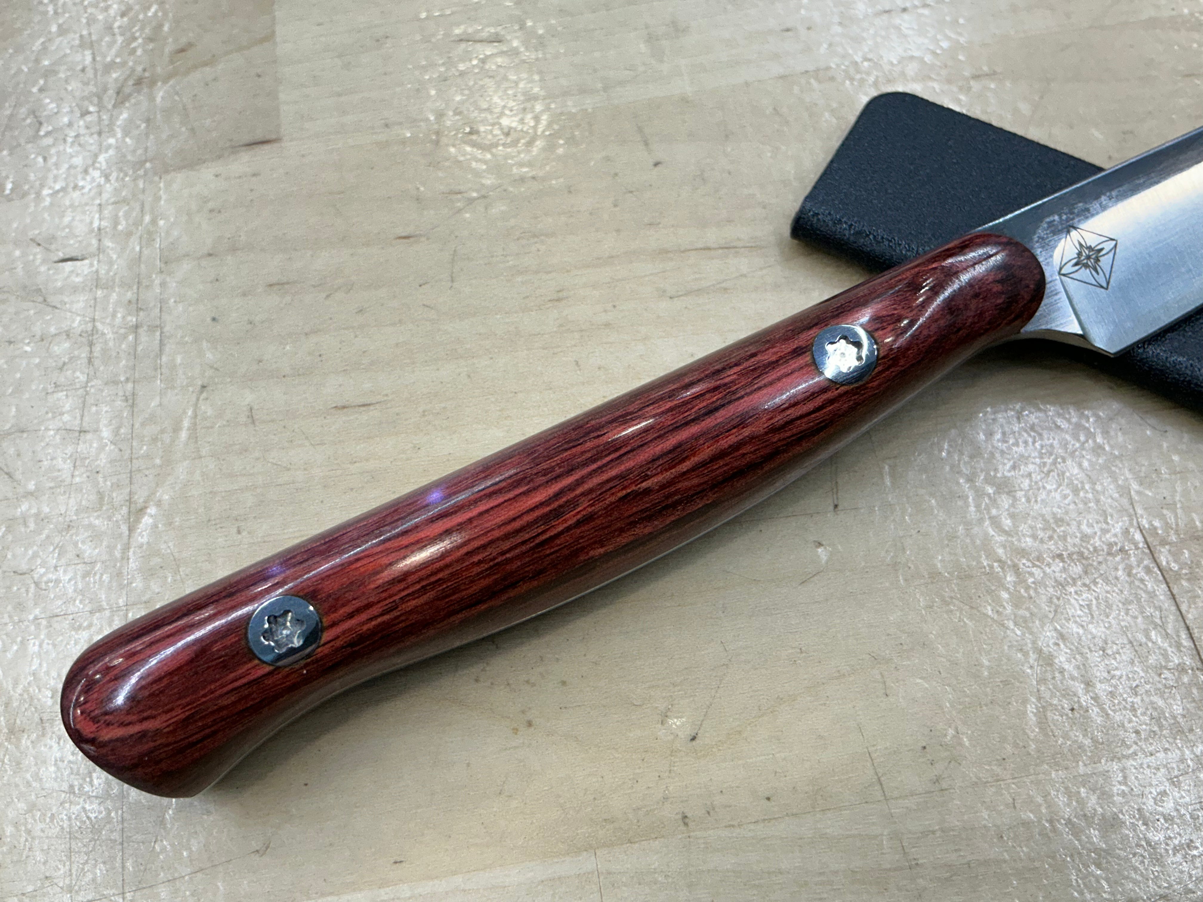 Rosewood Short Paring Knife - CPM154 - Liberty Wood Handle