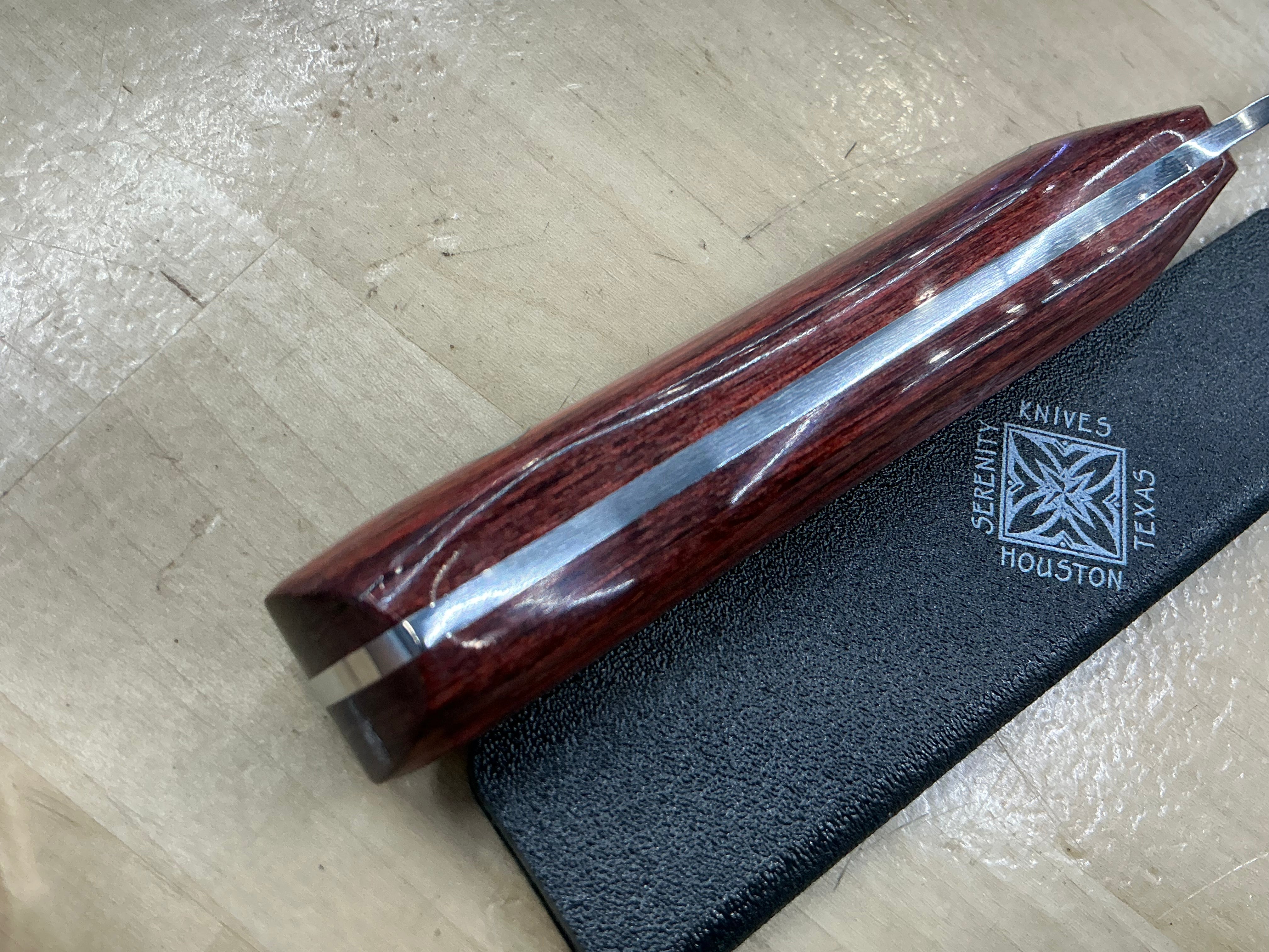 Rosewood Short Paring Knife - CPM154 - Liberty Wood Handle
