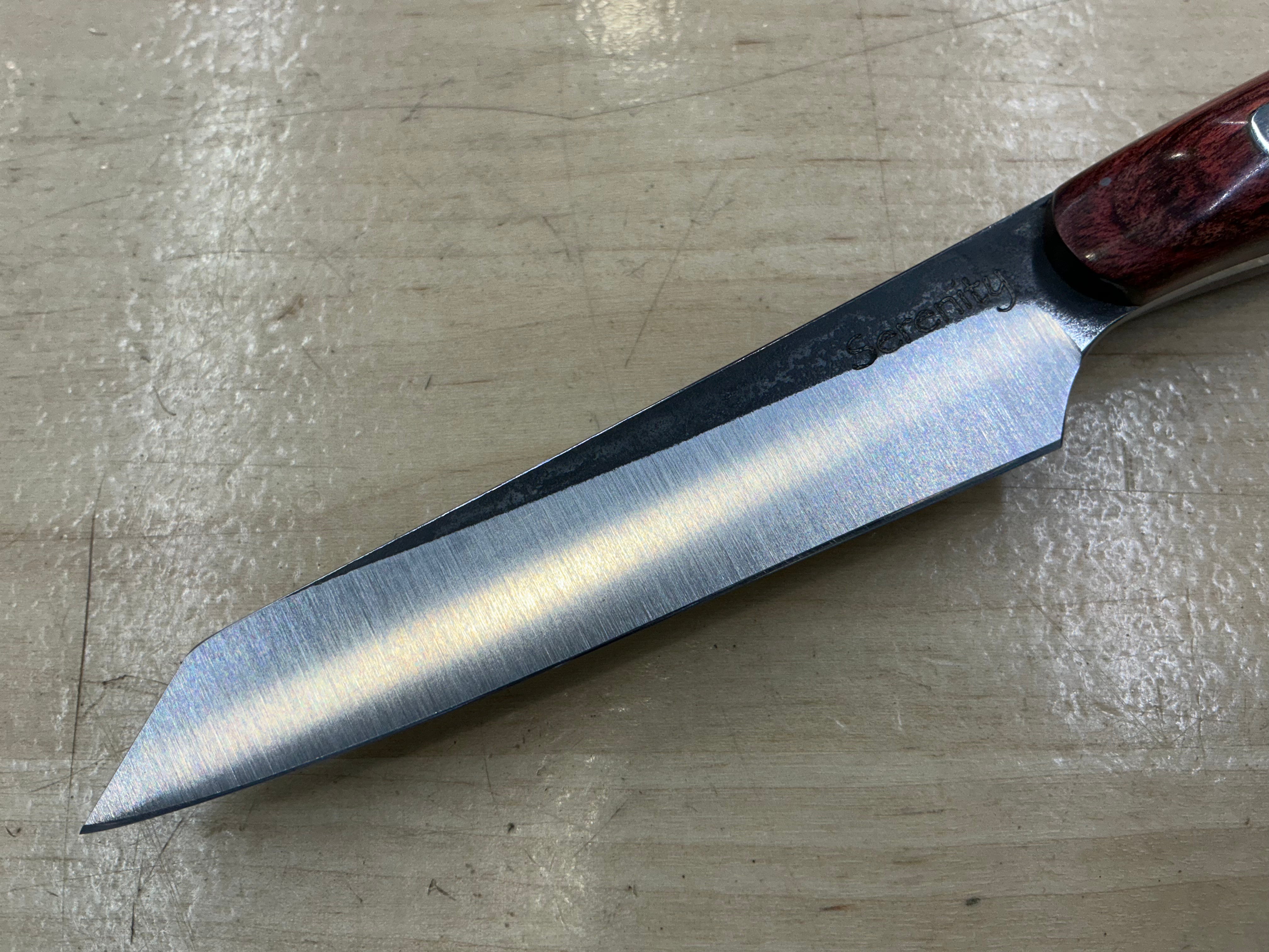 Rosewood Short Paring Knife - CPM154 - Liberty Wood Handle