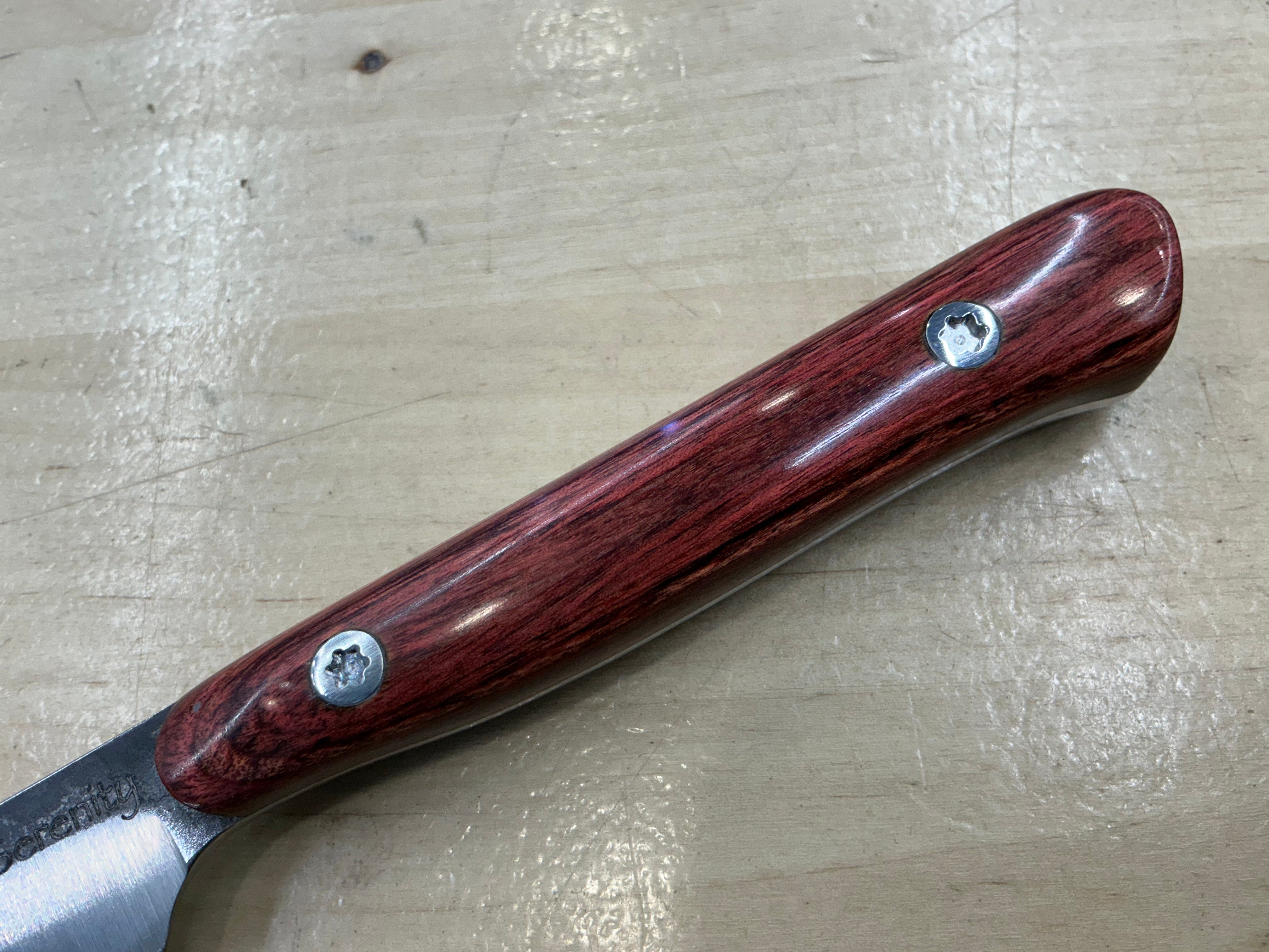 Rosewood Short Paring Knife - CPM154 - Liberty Wood Handle