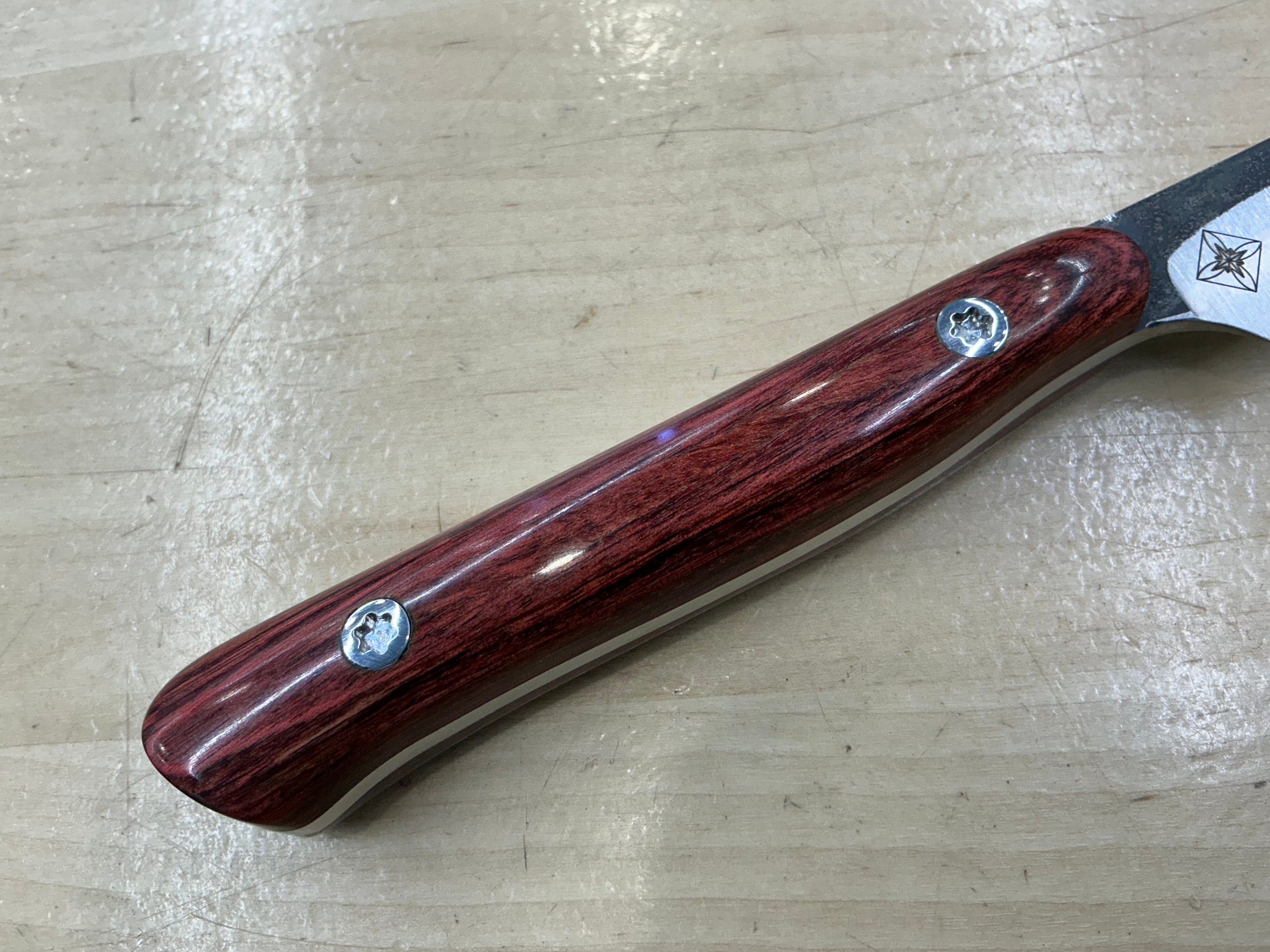 Rosewood Short Paring Knife - CPM154 - Liberty Wood Handle