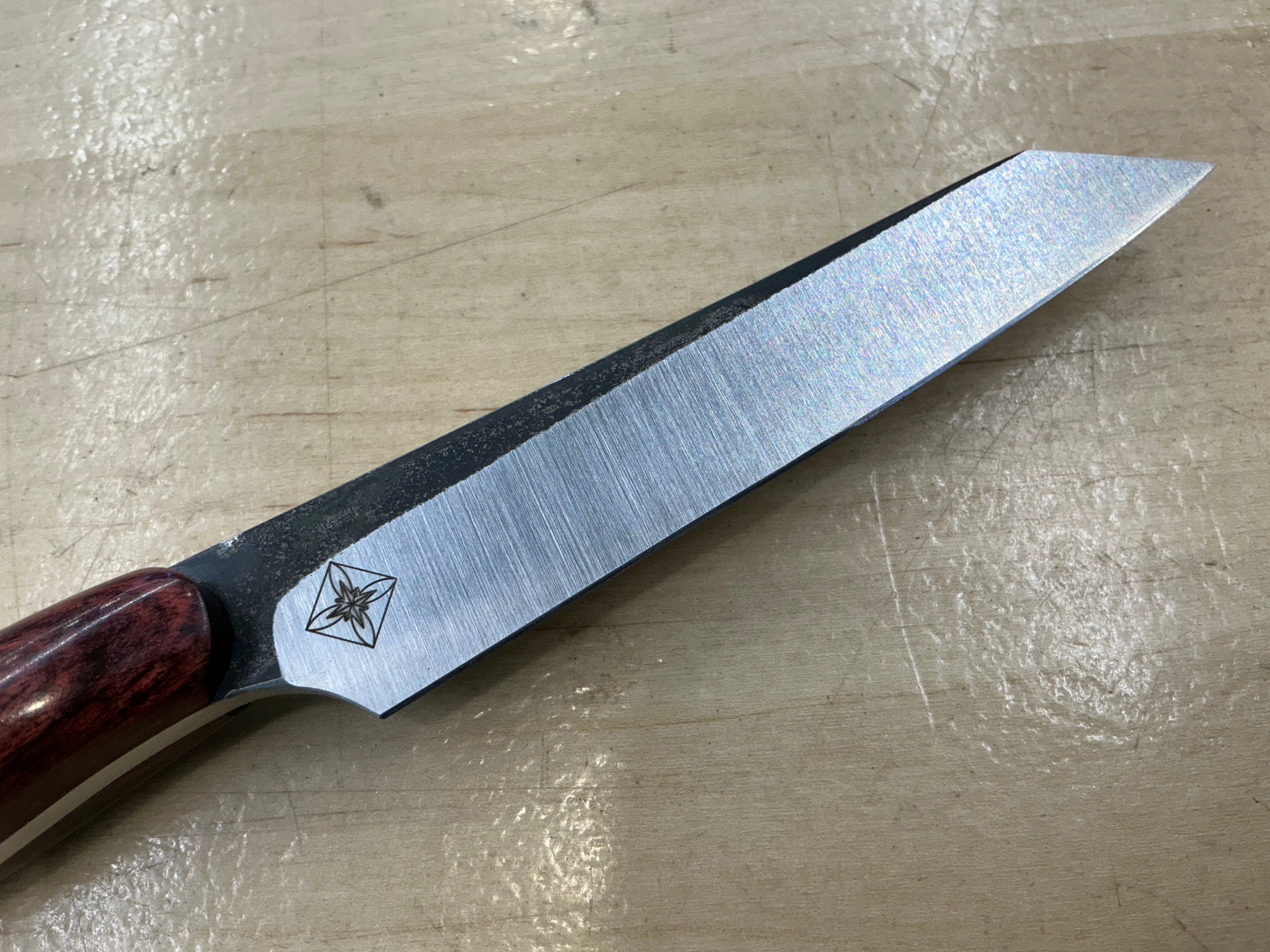 Rosewood Short Paring Knife - CPM154 - Liberty Wood Handle