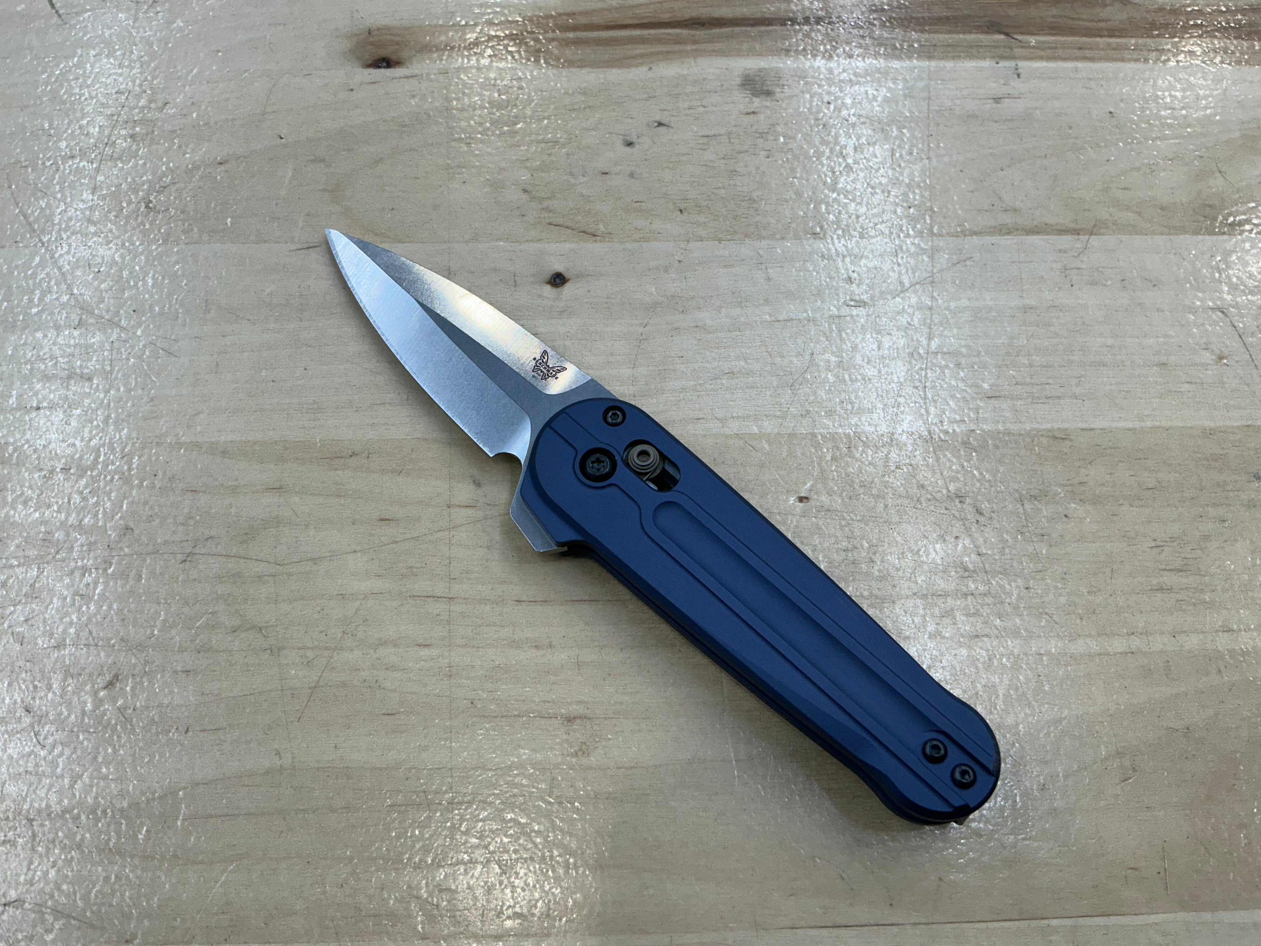 Benchmade Lowden AXIS Lock Knife Crater Blue Aluminum 491