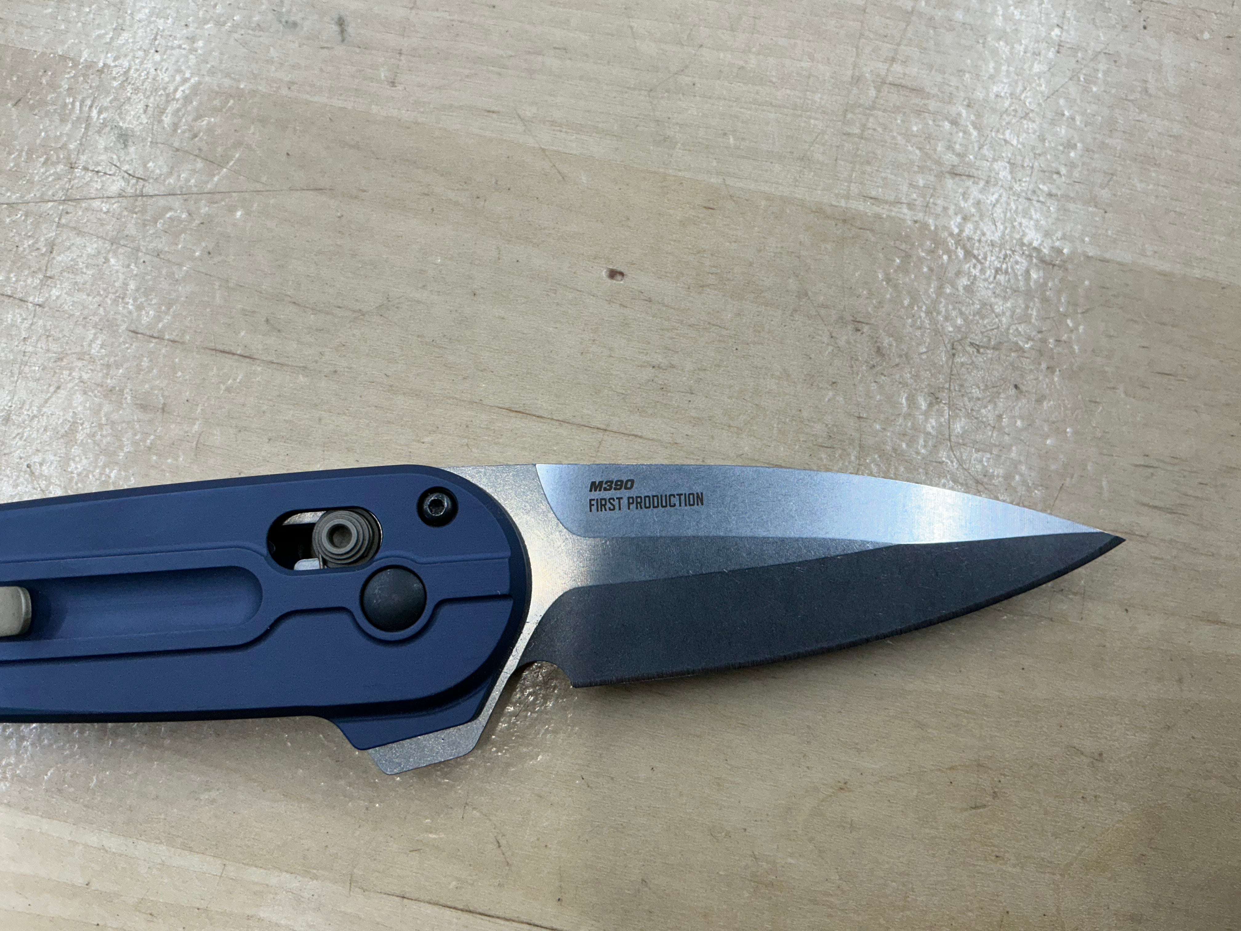 Benchmade Lowden AXIS Lock Knife Crater Blue Aluminum 491
