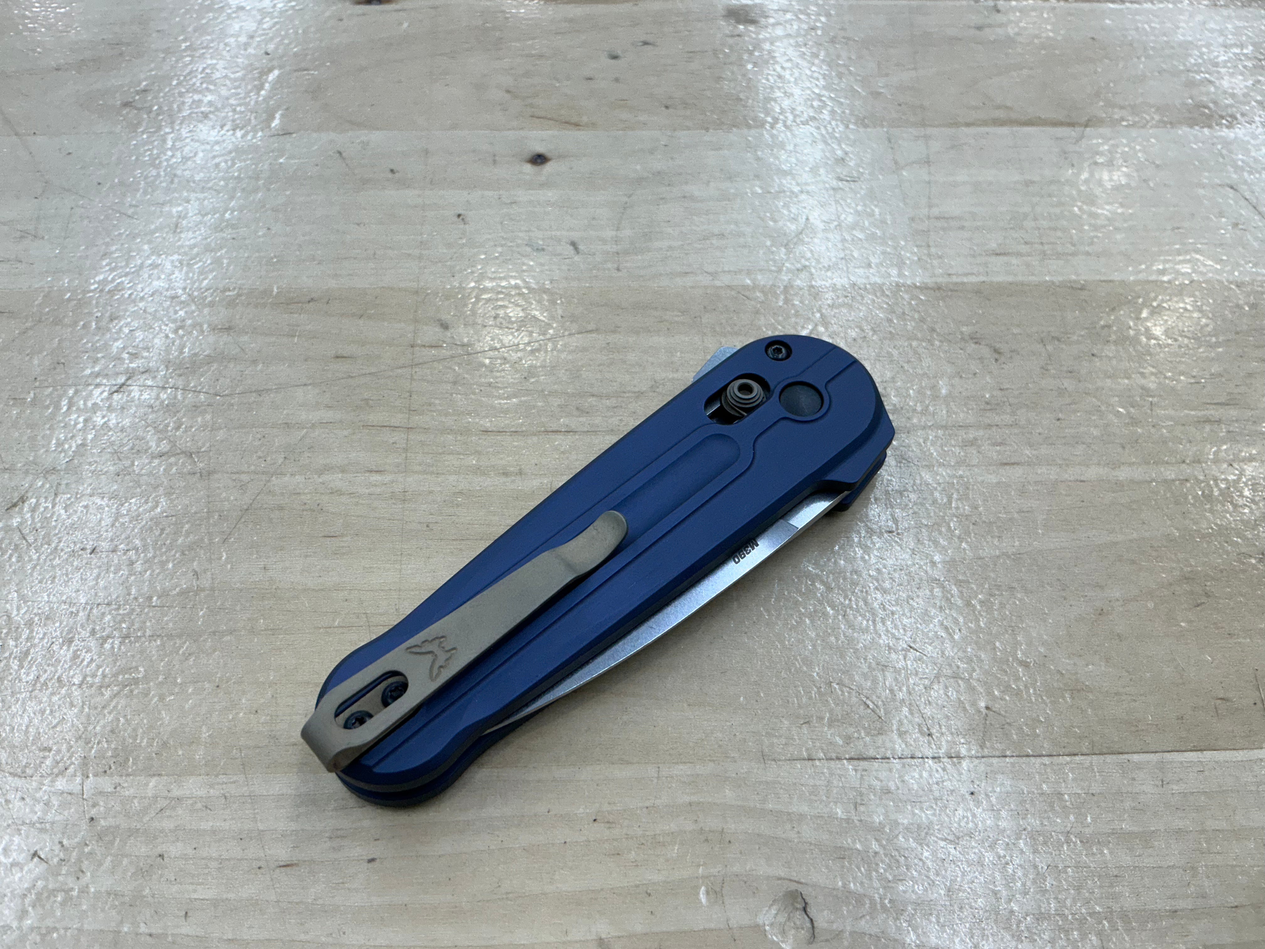 Benchmade Lowden AXIS Lock Knife Crater Blue Aluminum 491