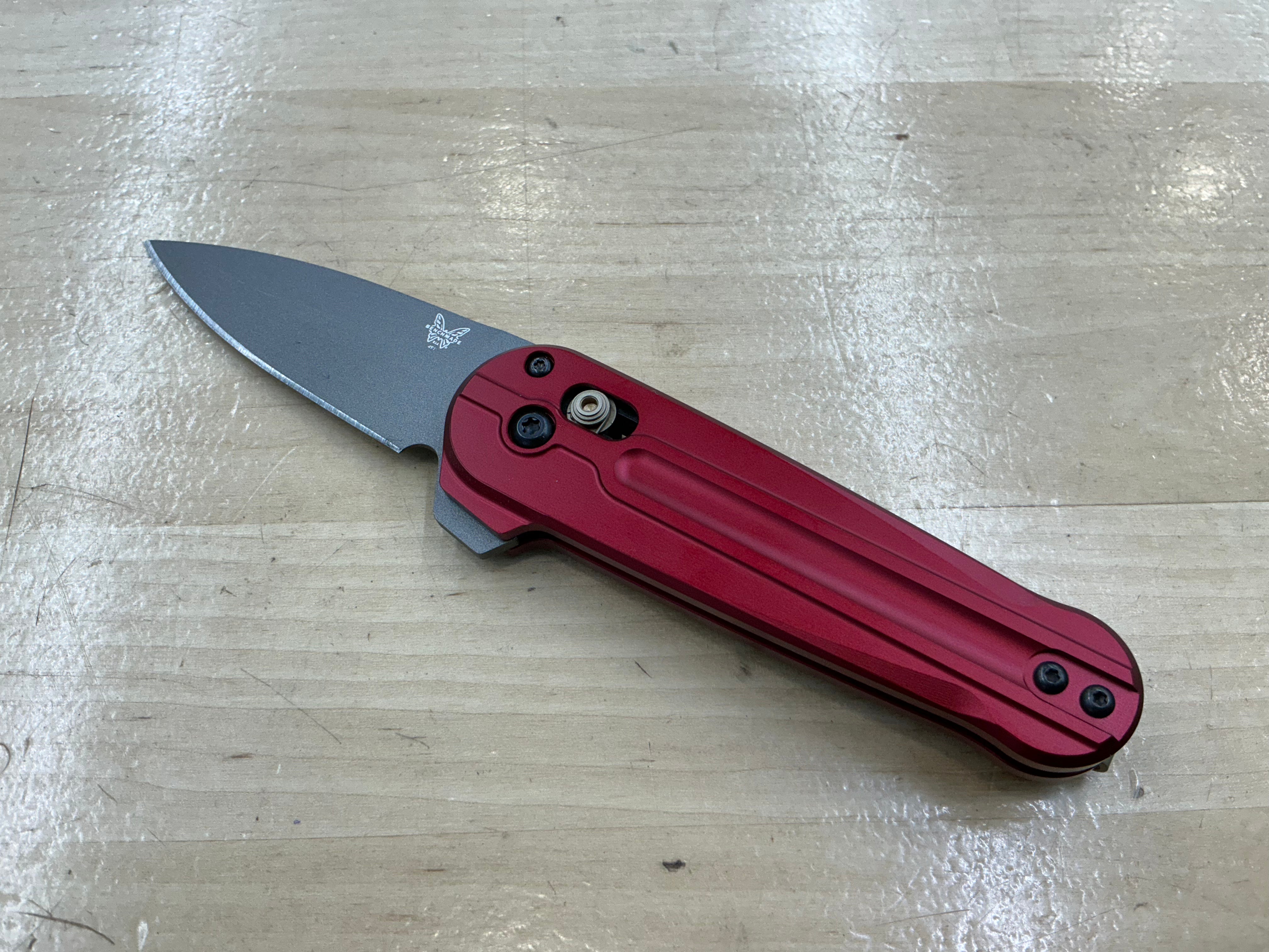 Benchmade Lowden AXIS Lock Knife Phoenix Red Aluminum 491GY-01