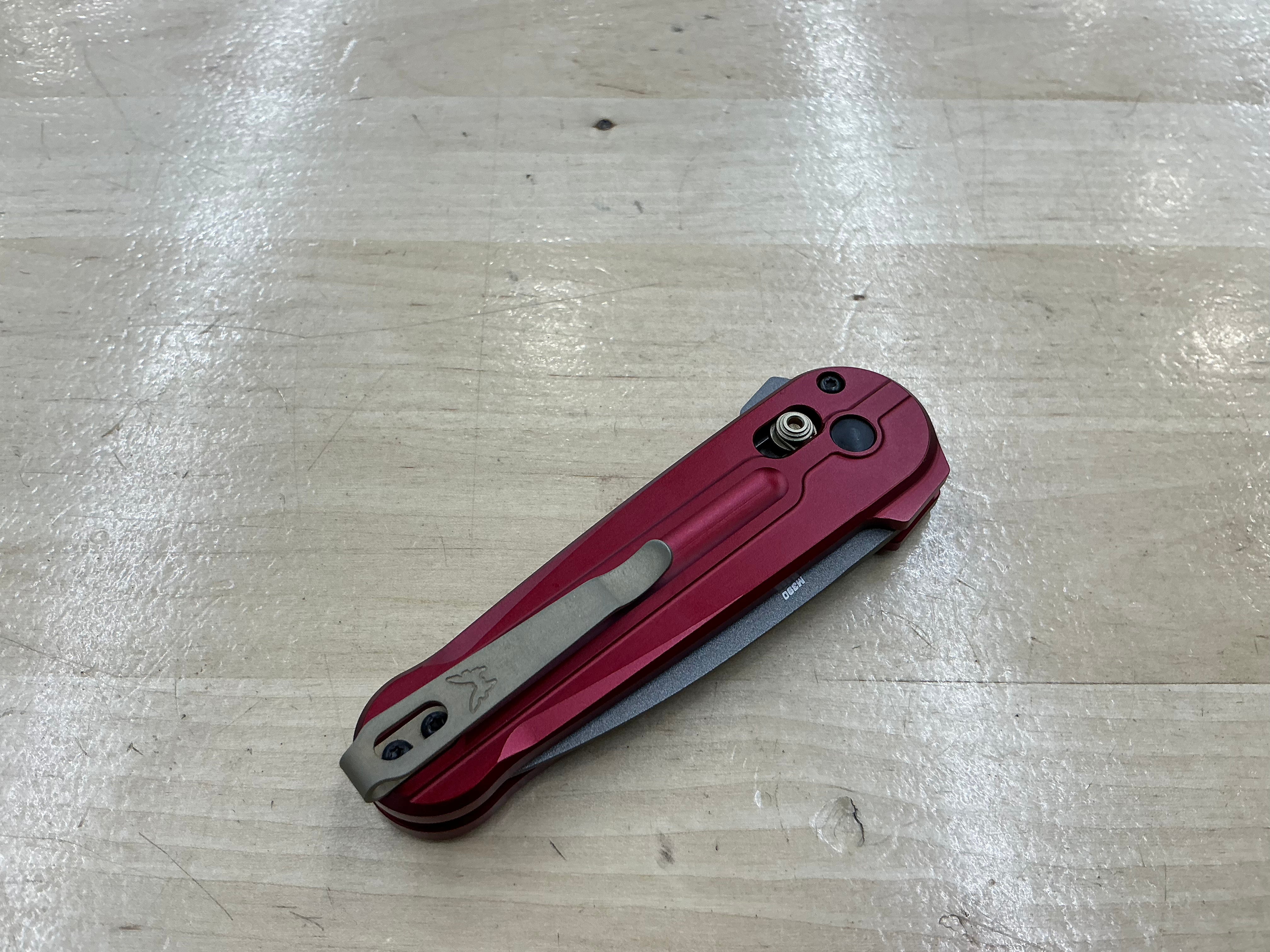 Benchmade Lowden AXIS Lock Knife Phoenix Red Aluminum 491GY-01