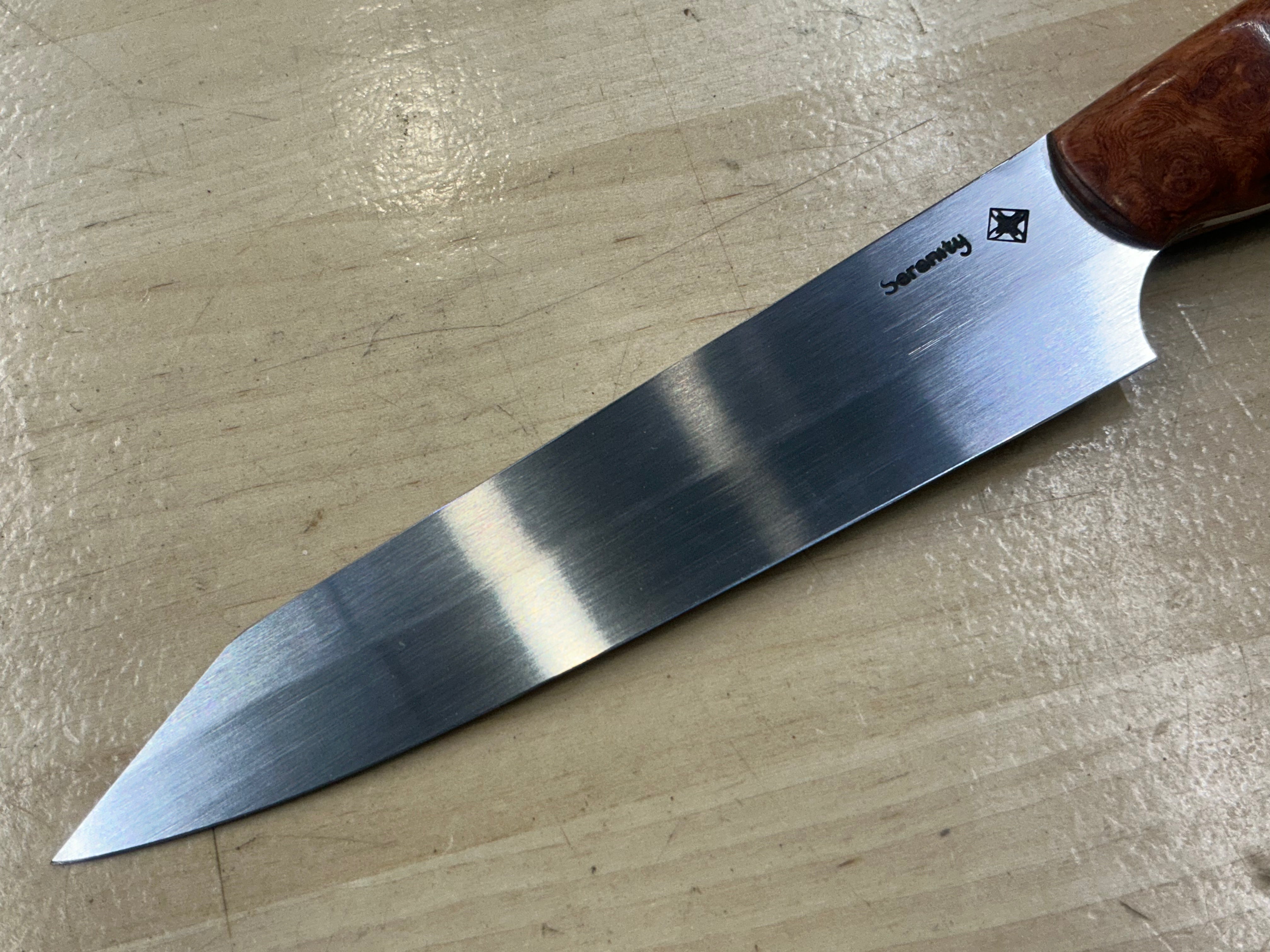 Steaksuki Knife - CPM154 - Amboyna Burl