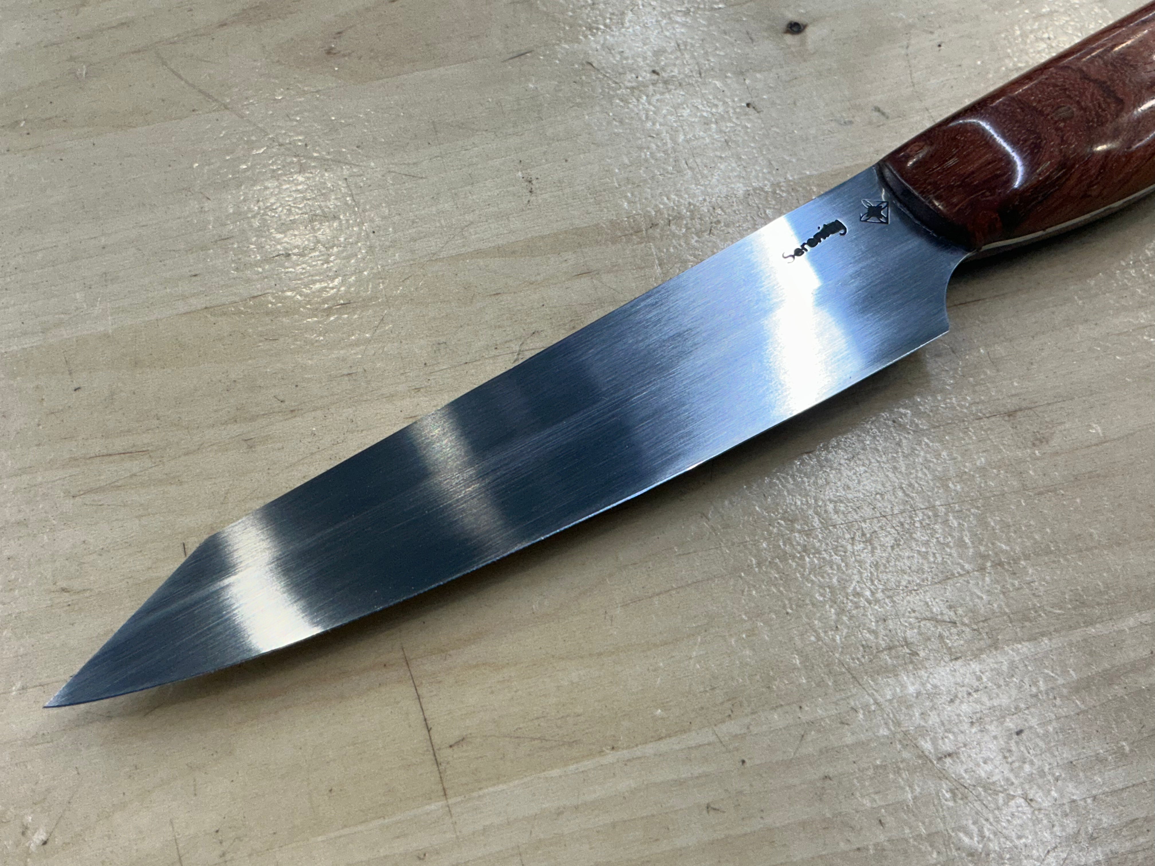 Steaksuki Knife - CPM154 - Amboyna Burl