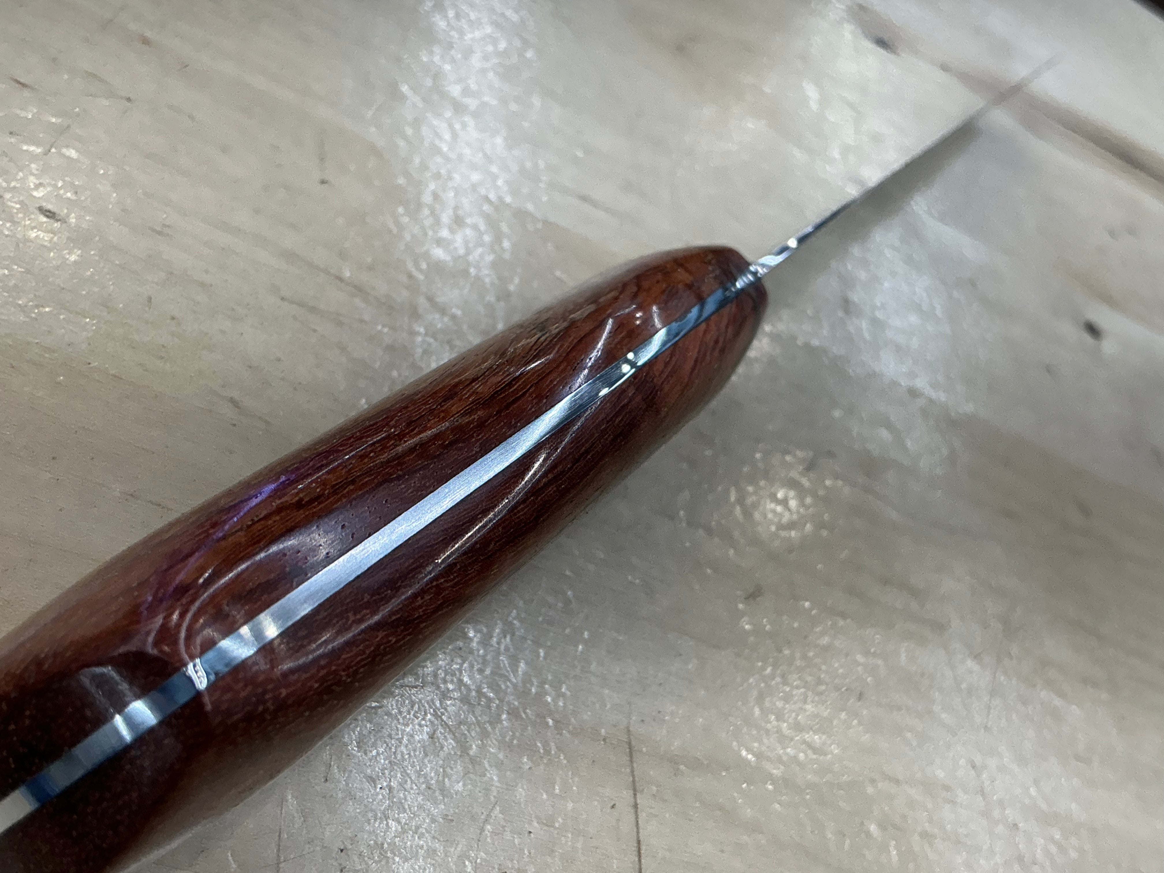 Steaksuki Knife - CPM154 - Amboyna Burl