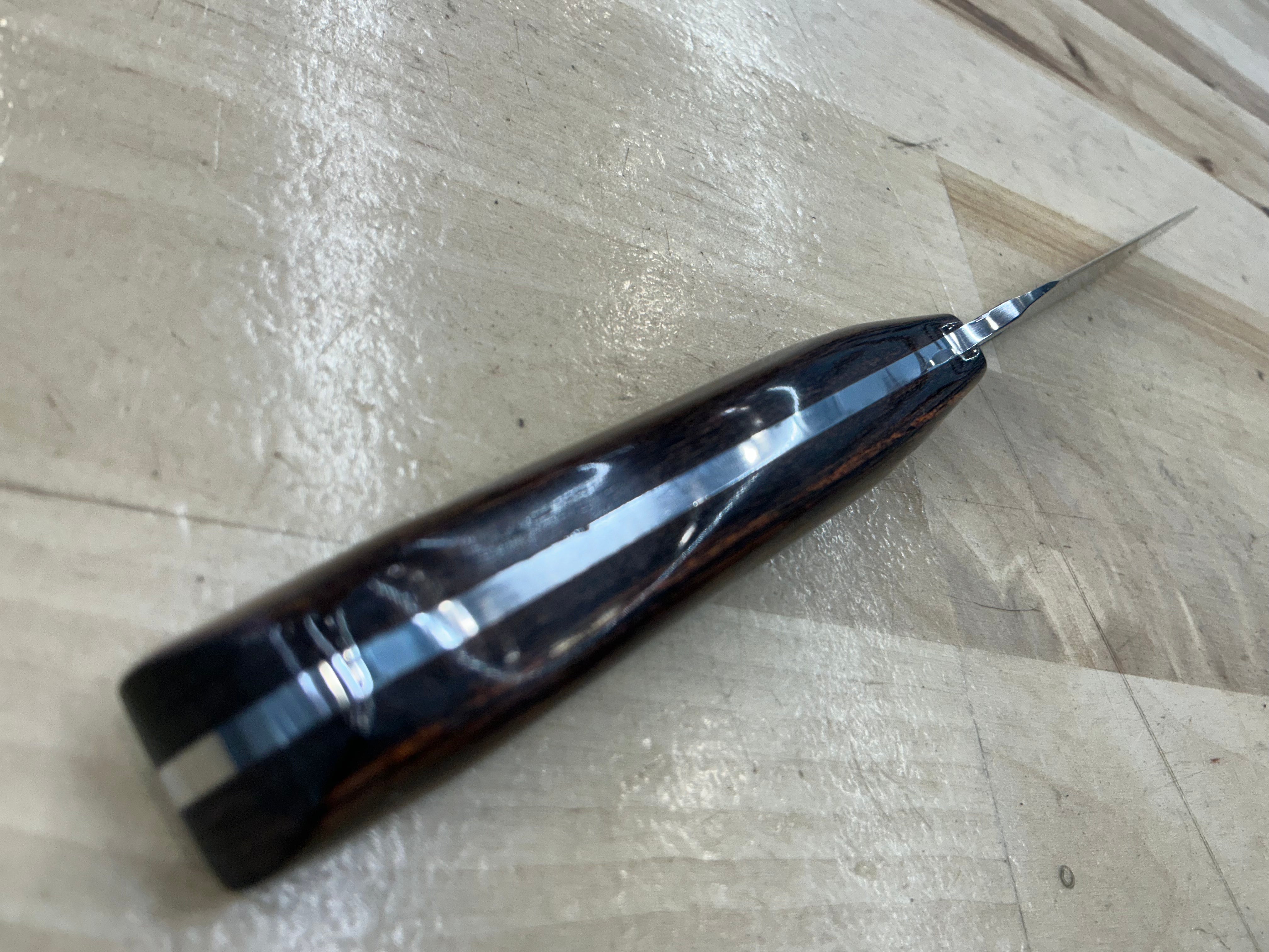 Walnut Long Paring Knife - CPM154 - Liberty Wood Handle
