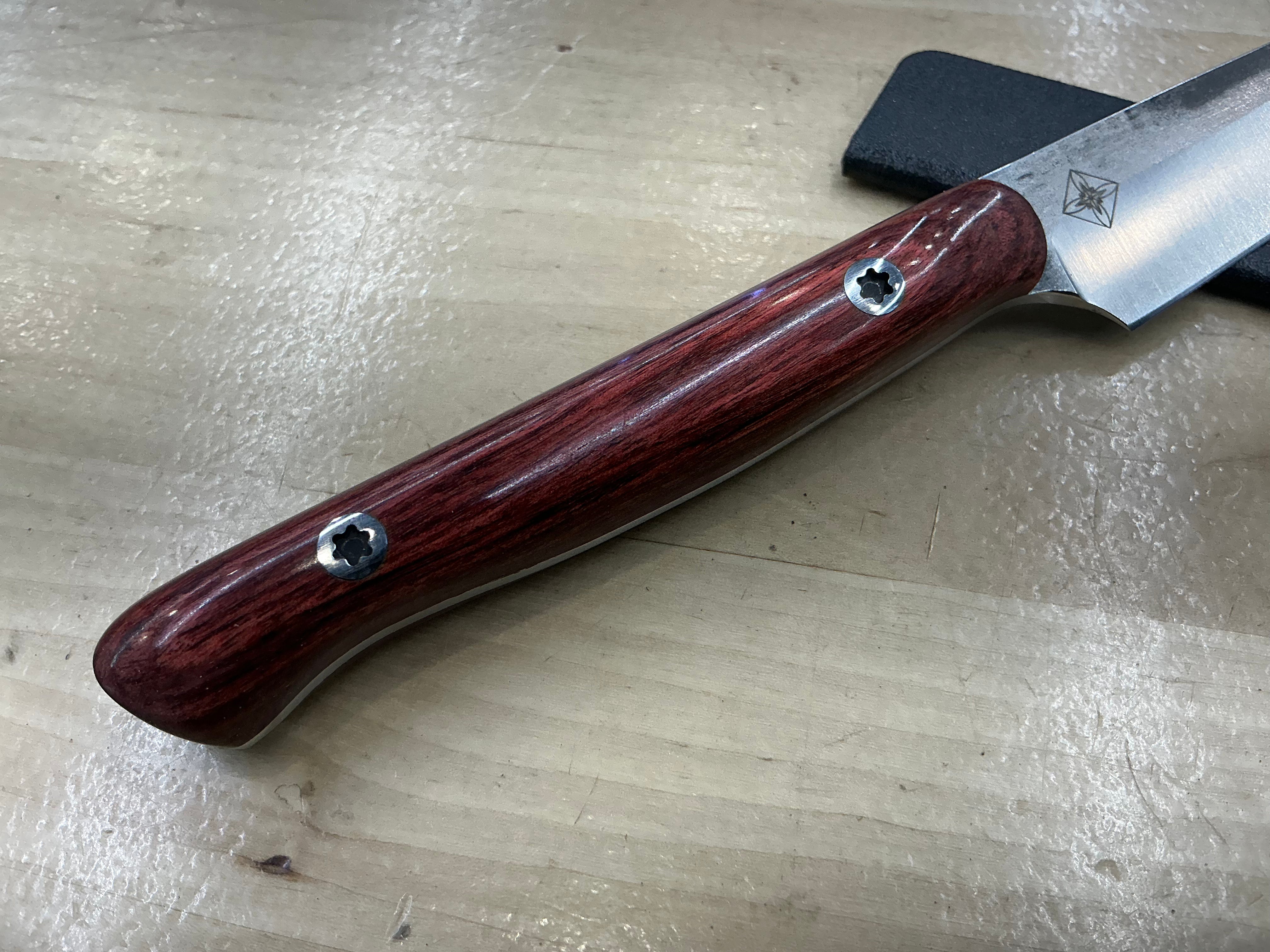 Rosewood Long Paring Knife - CPM154 - Liberty Wood Handle
