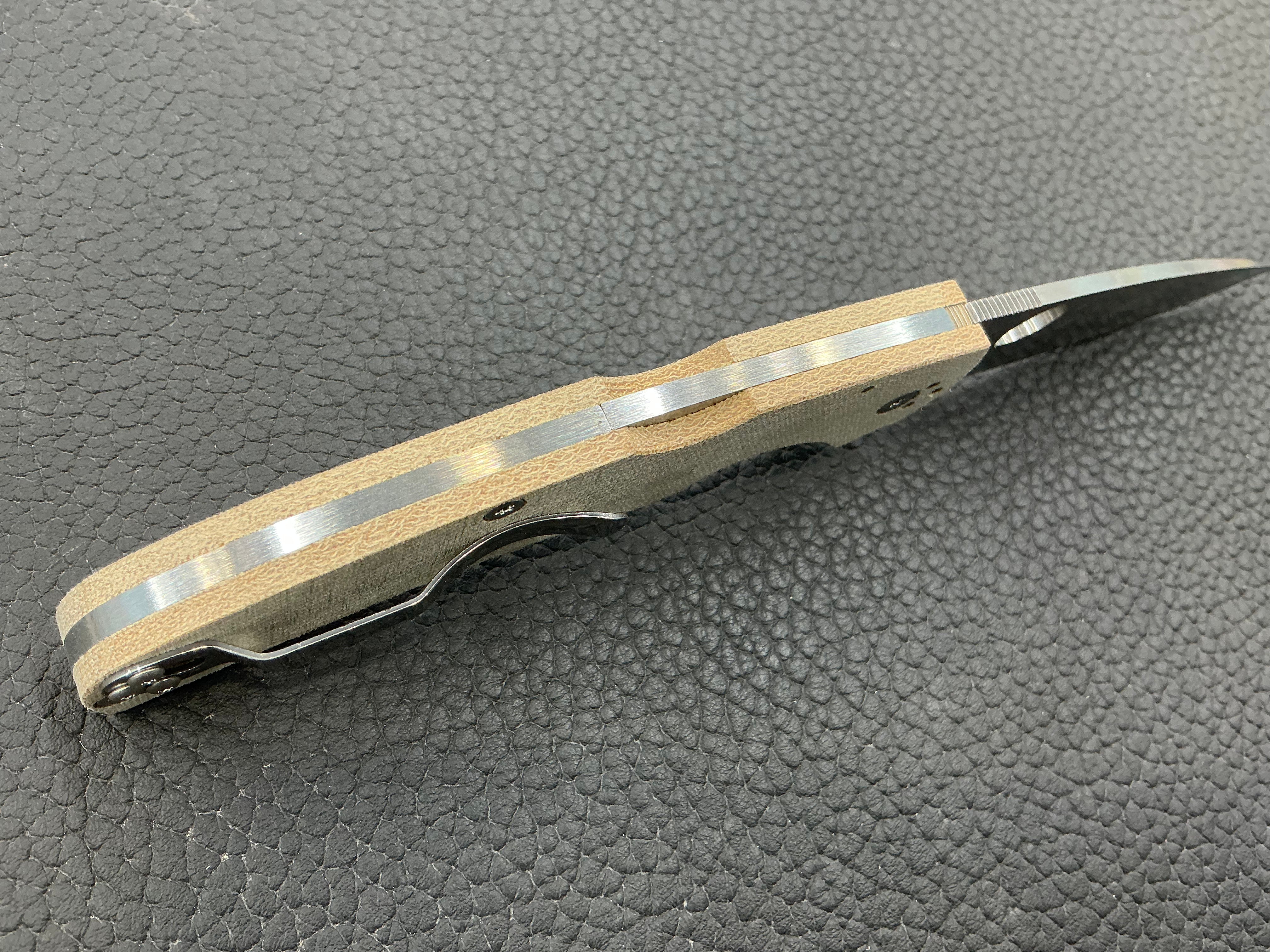 Spyderco Native Chief Lockback Knife Canvas Micarta (4" Satin CPM CRU-WEAR)