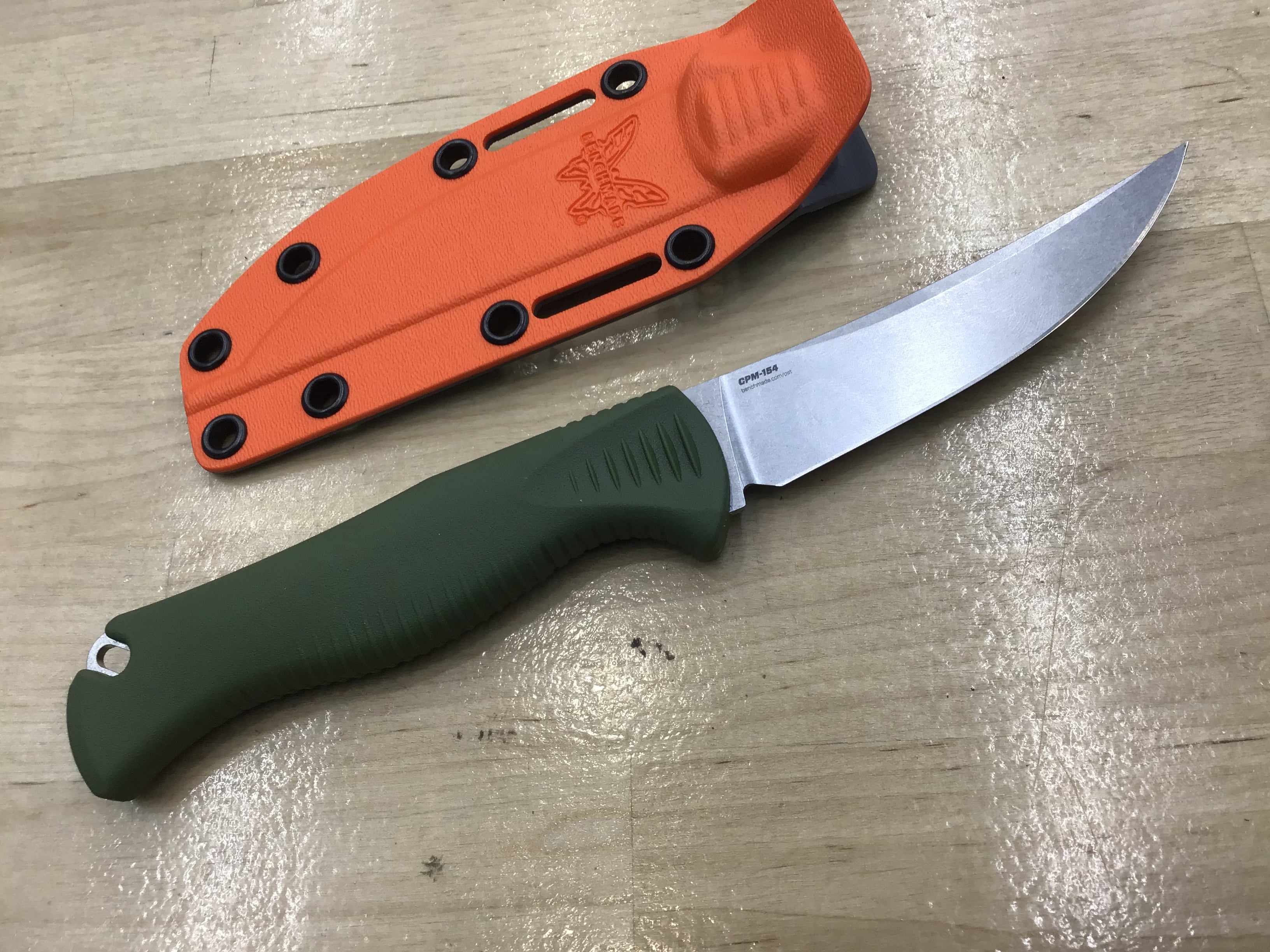 Benchmade Meatcrafter 4” CPM 154 with Dark Olive Santoprene 15505