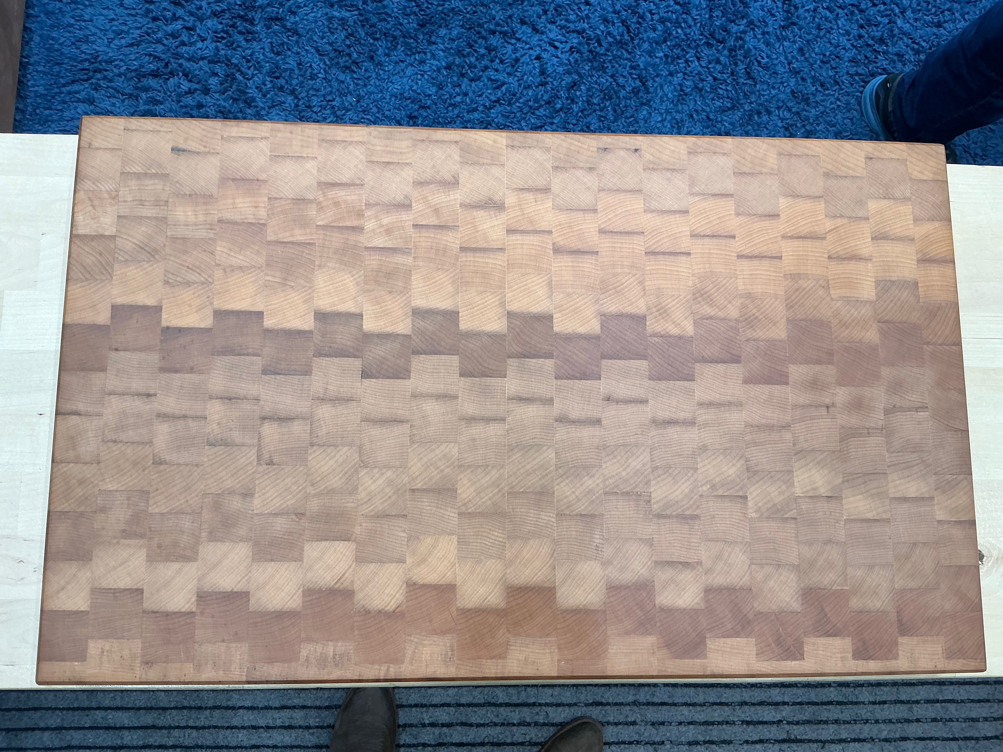 6HME Maple End-Grain XL Cutting Board with Juice Groove