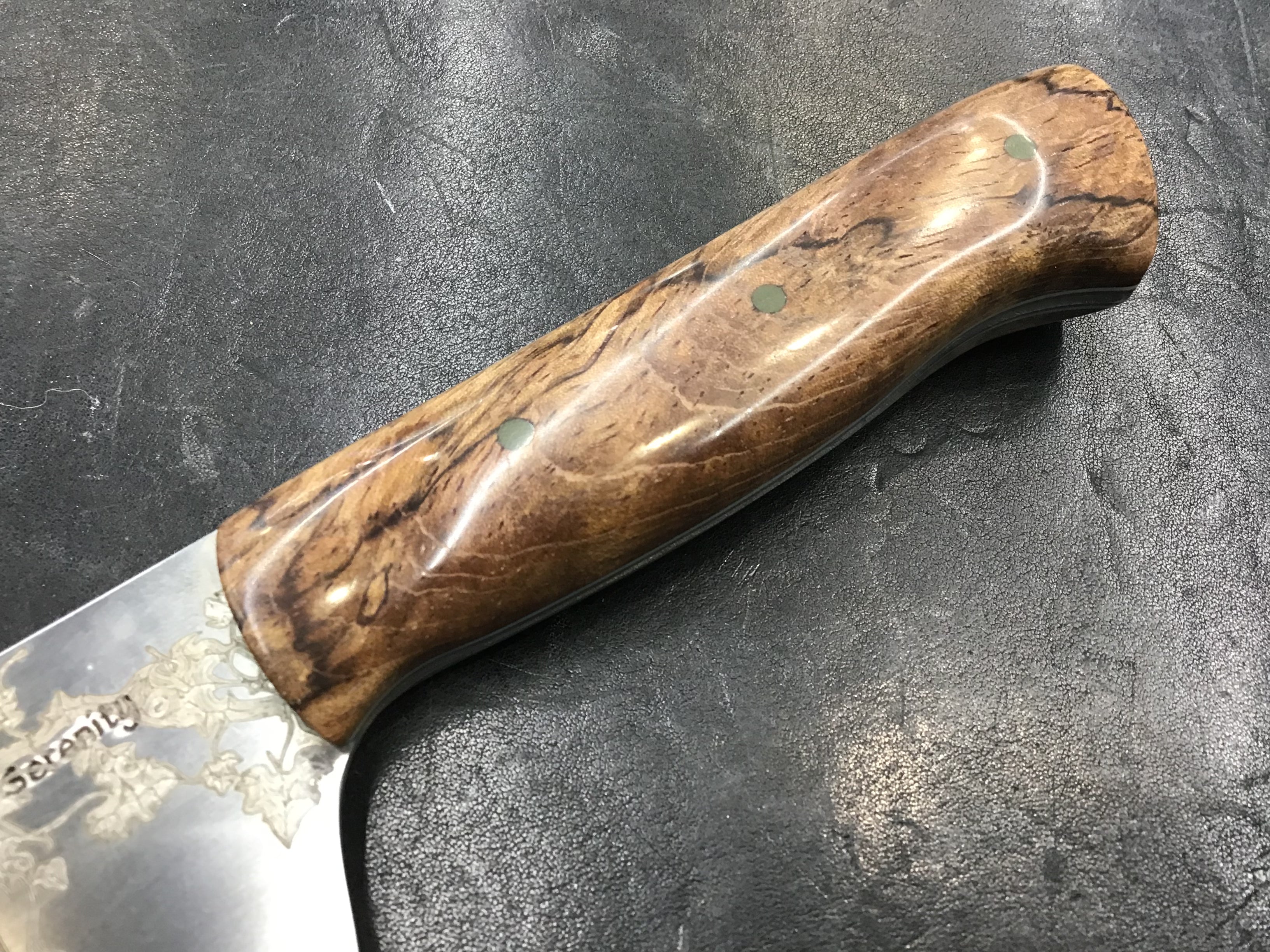 Ivy Nakiri - CPM154 Laser Engraved- Turkish Figured Mango Handle