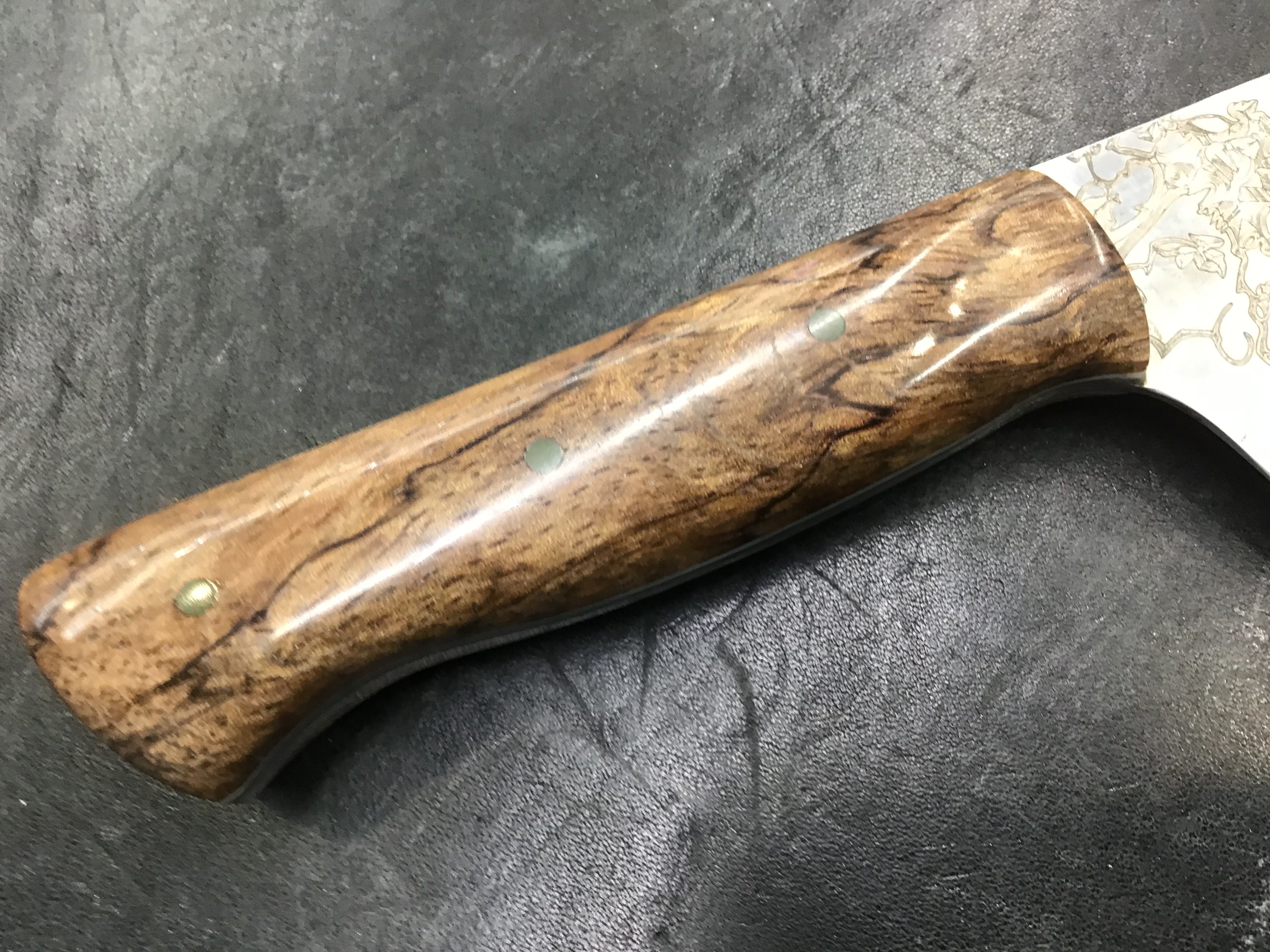 Ivy Nakiri - CPM154 Laser Engraved- Turkish Figured Mango Handle